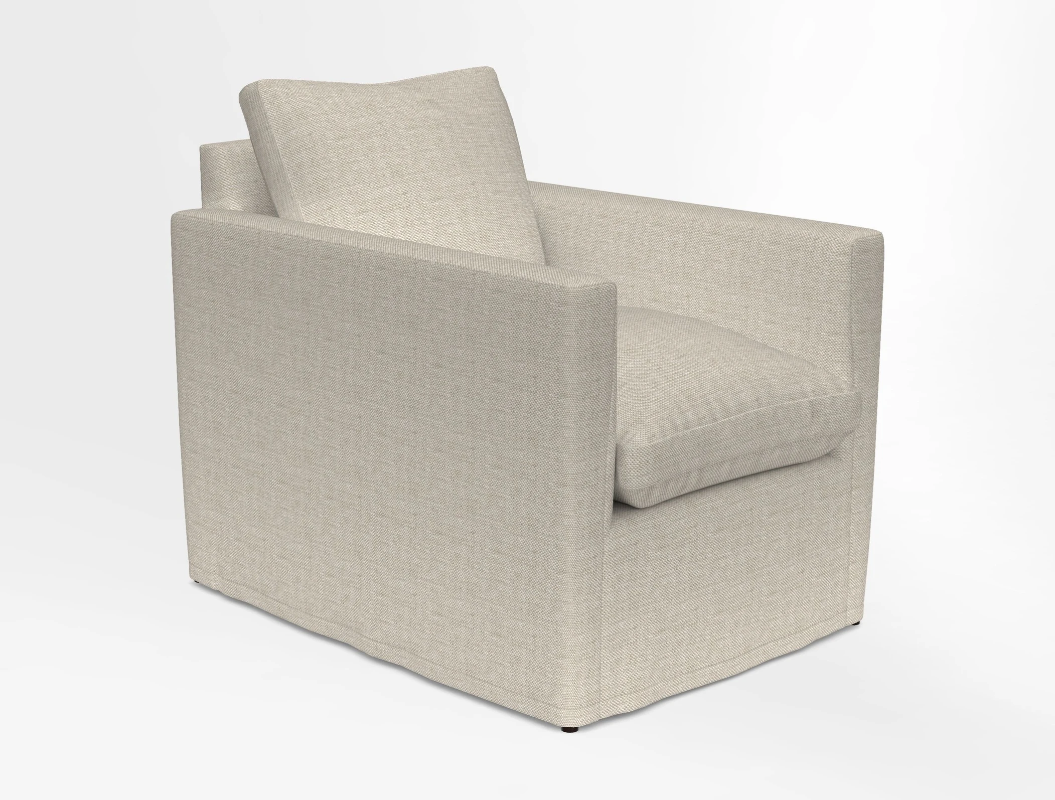 Heyshott Chair in Two Tone Plain Biscuit. Loose cover option available