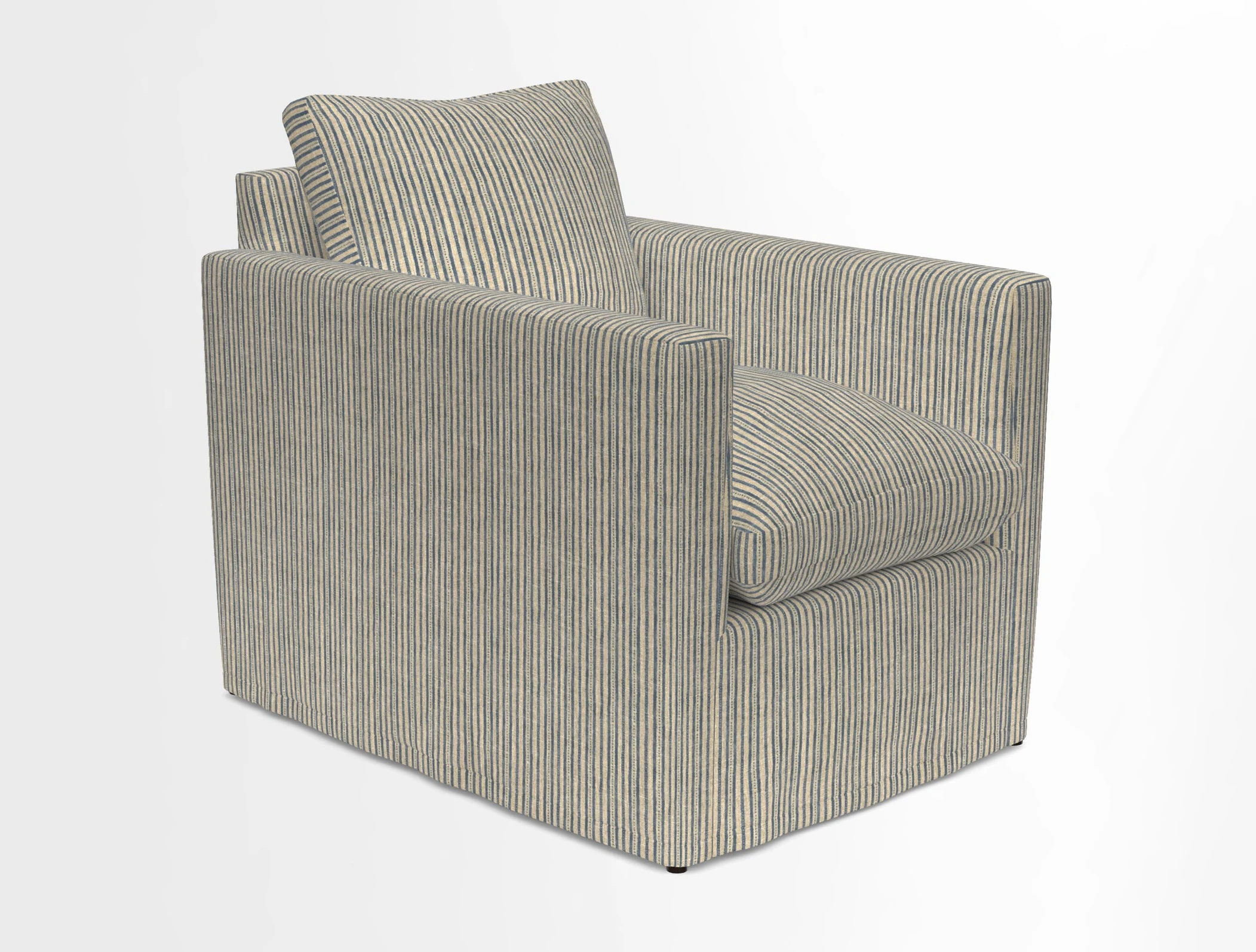 Heyshott Chair in Two Tone Plain Biscuit. Loose cover option available
