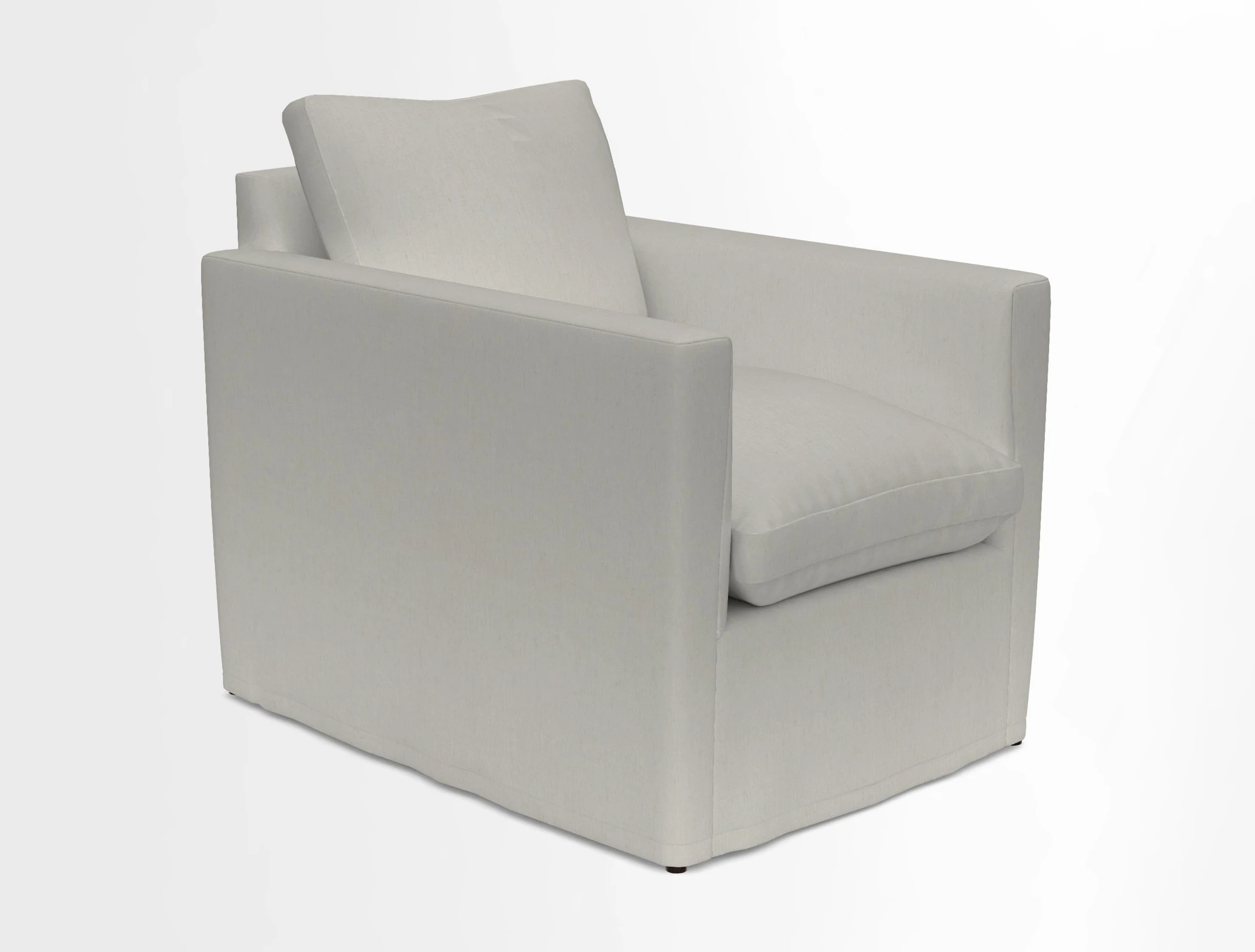 Heyshott Chair in Two Tone Plain Biscuit. Loose cover option available