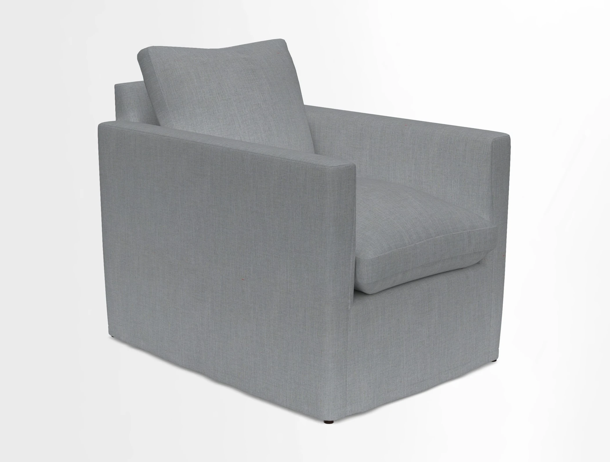 Heyshott Chair in Two Tone Plain Biscuit. Loose cover option available