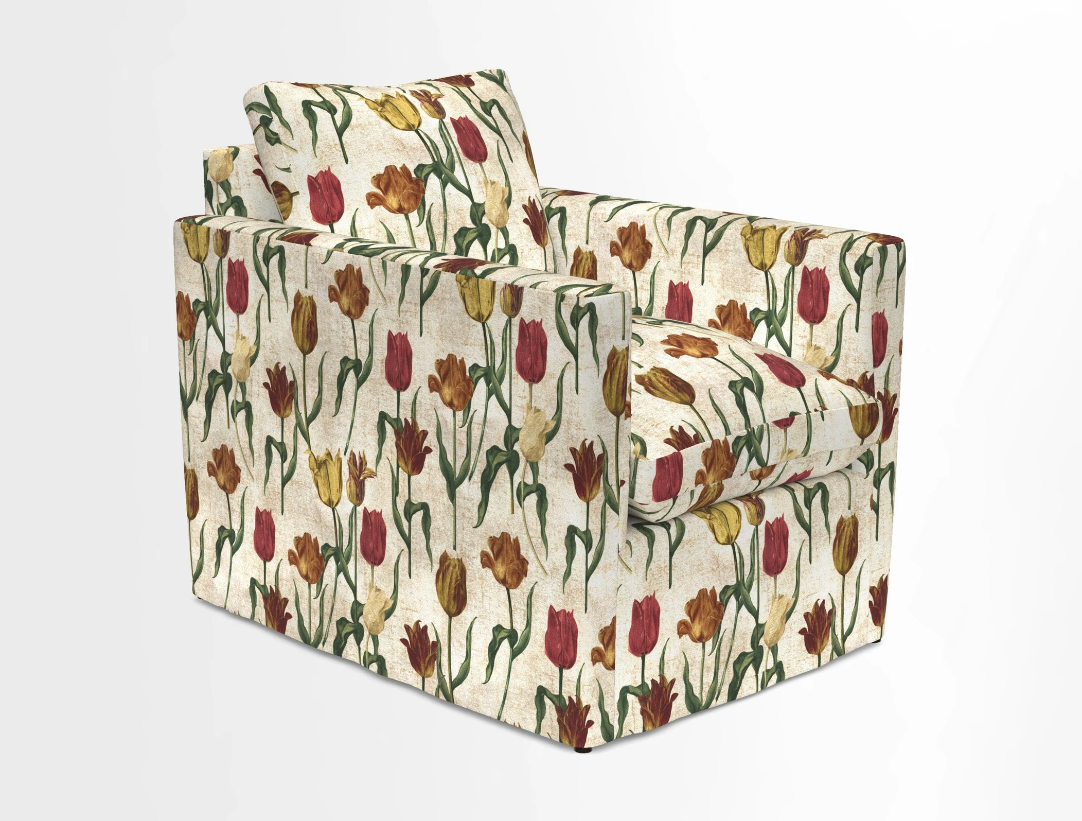 Heyshott Chair in Two Tone Plain Biscuit. Loose cover option available