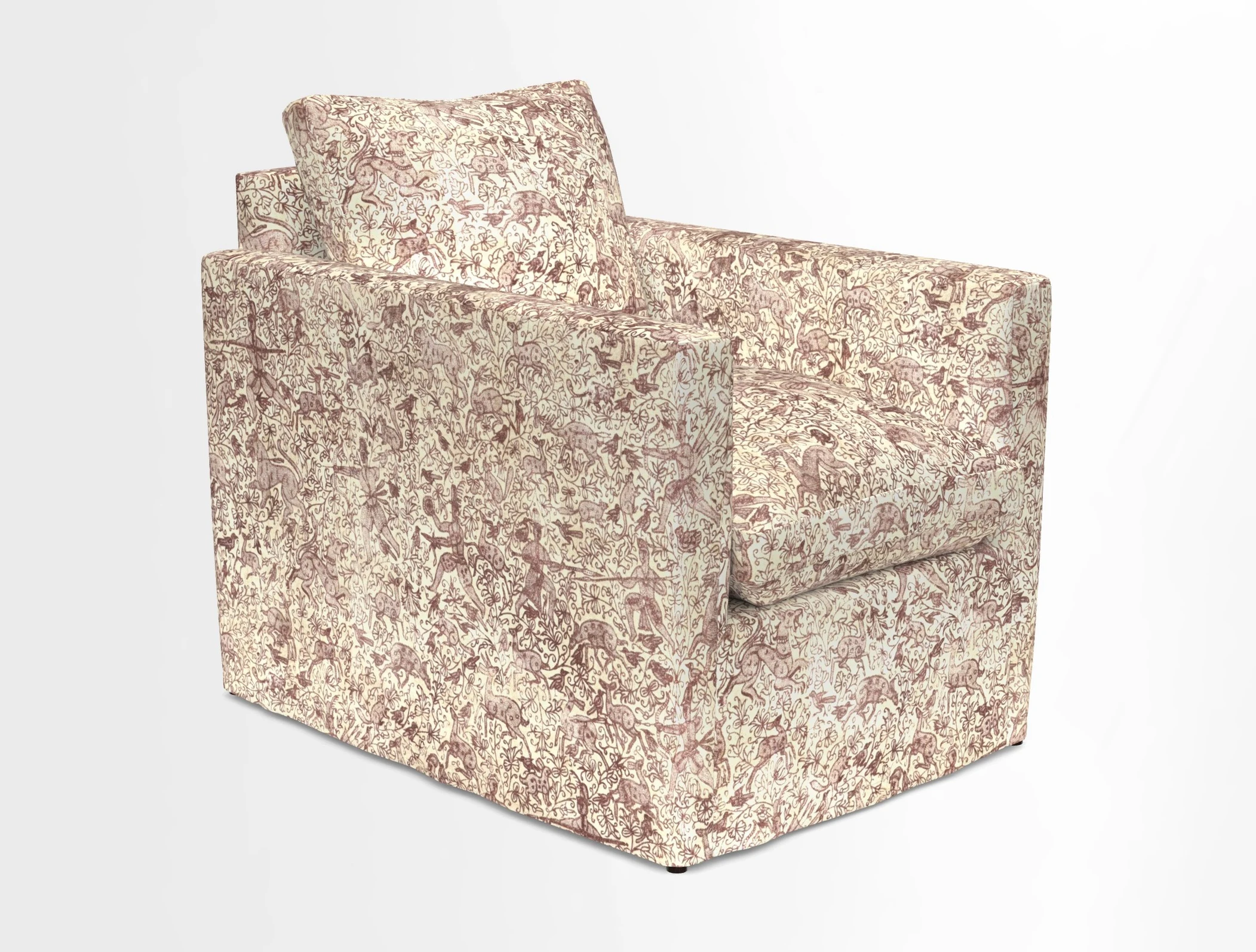 Heyshott Chair in Two Tone Plain Biscuit. Loose cover option available