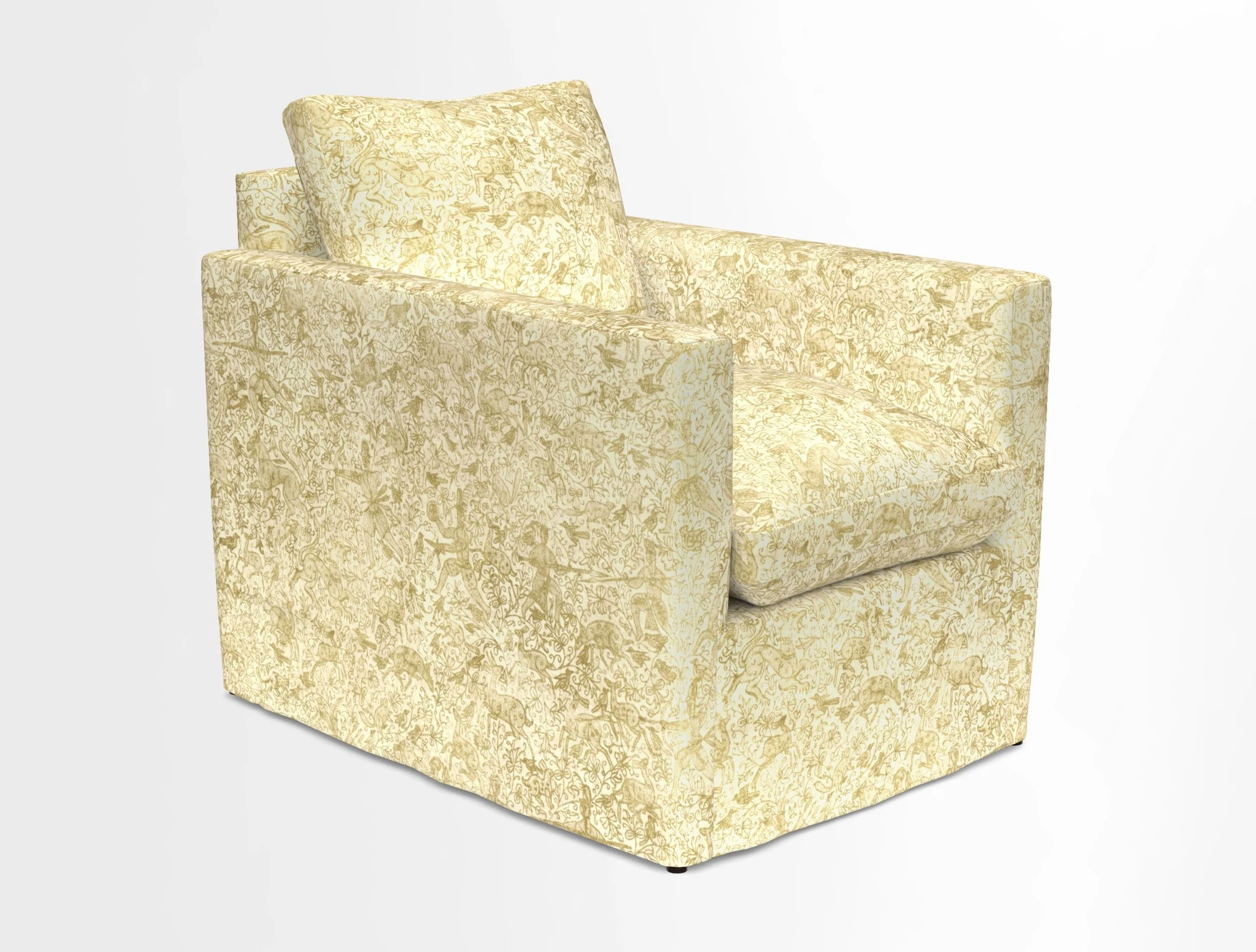 Heyshott Chair in Two Tone Plain Biscuit. Loose cover option available