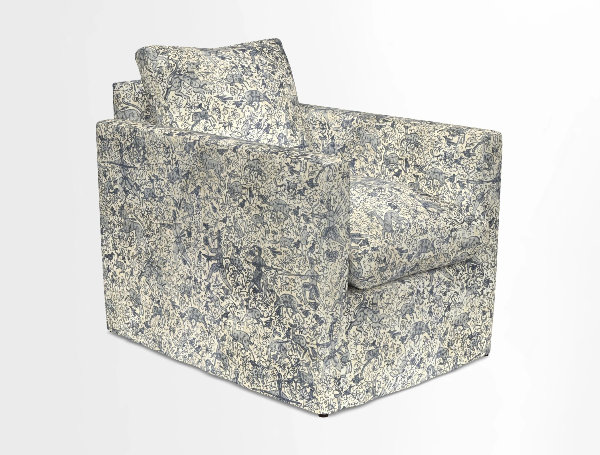 Heyshott Chair in Two Tone Plain Biscuit. Loose cover option available