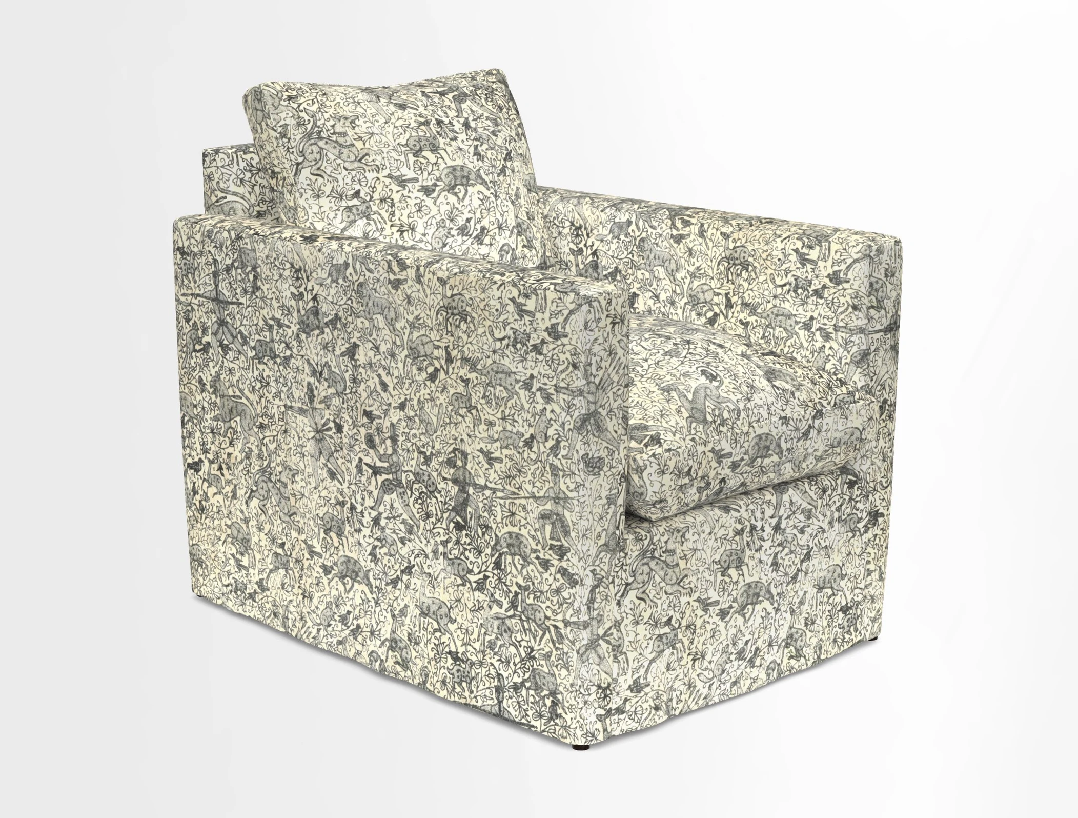 Heyshott Chair in Two Tone Plain Biscuit. Loose cover option available