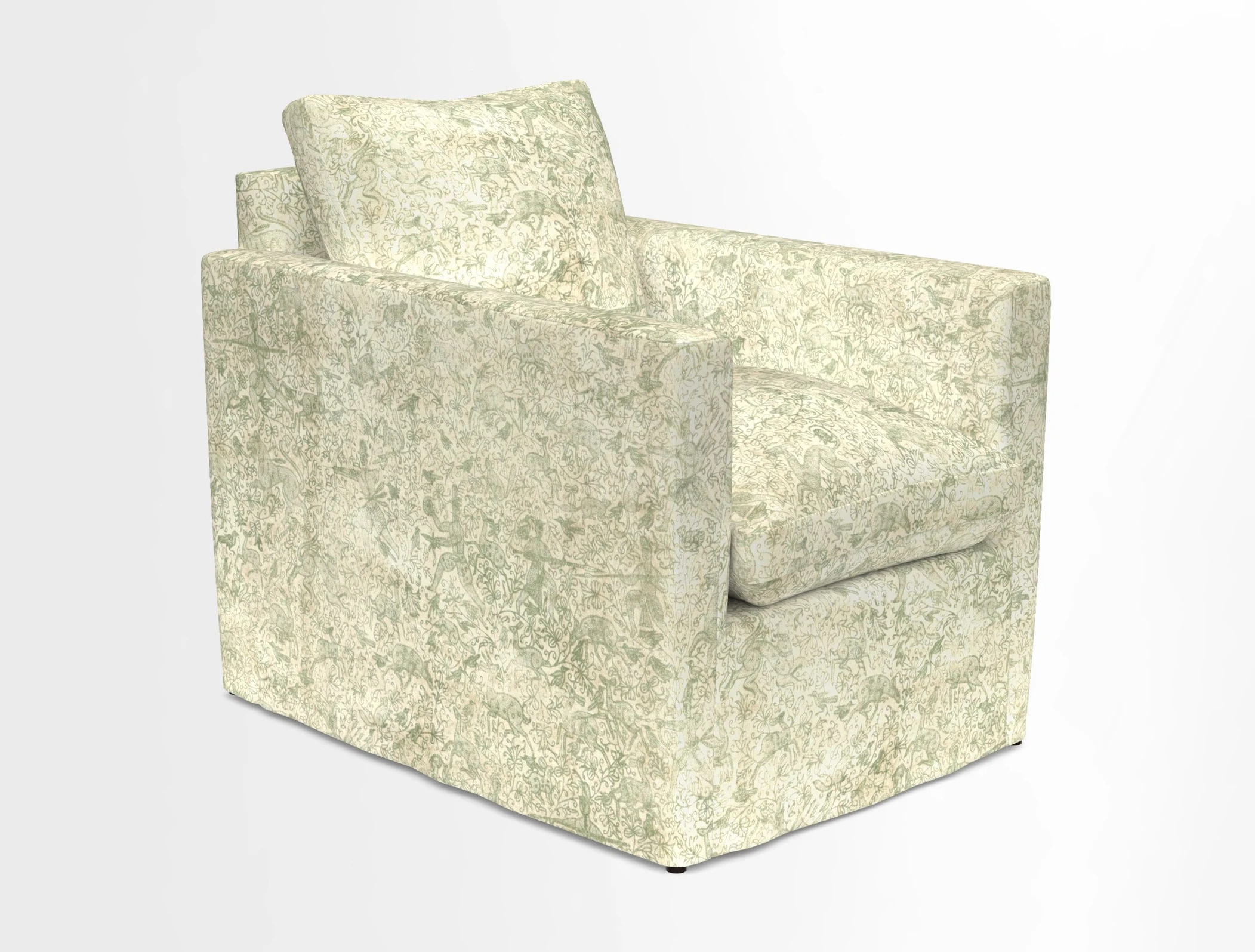 Heyshott Chair in Two Tone Plain Biscuit. Loose cover option available