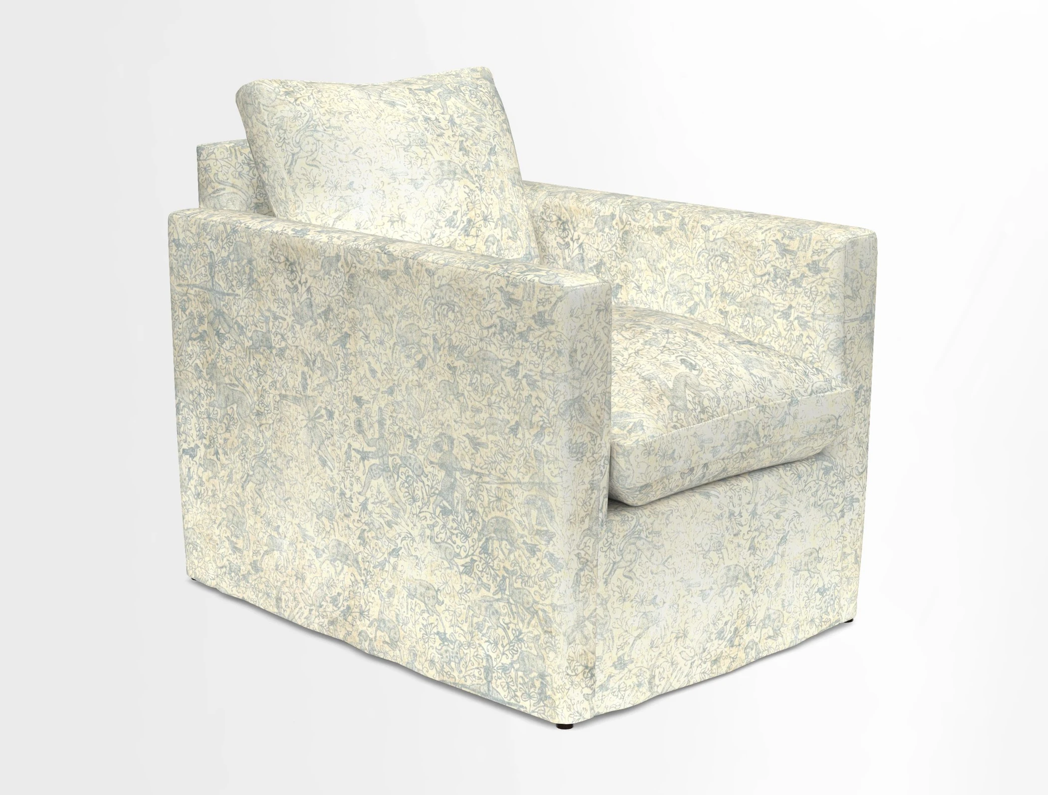 Heyshott Chair in Two Tone Plain Biscuit. Loose cover option available