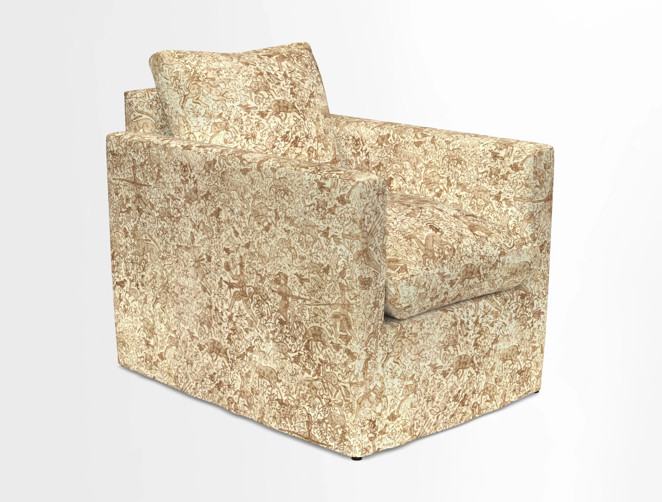Heyshott Chair in Two Tone Plain Biscuit. Loose cover option available