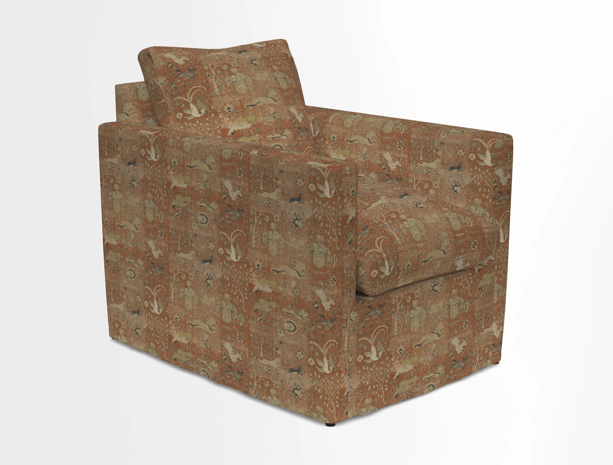 Heyshott Chair in Two Tone Plain Biscuit. Loose cover option available