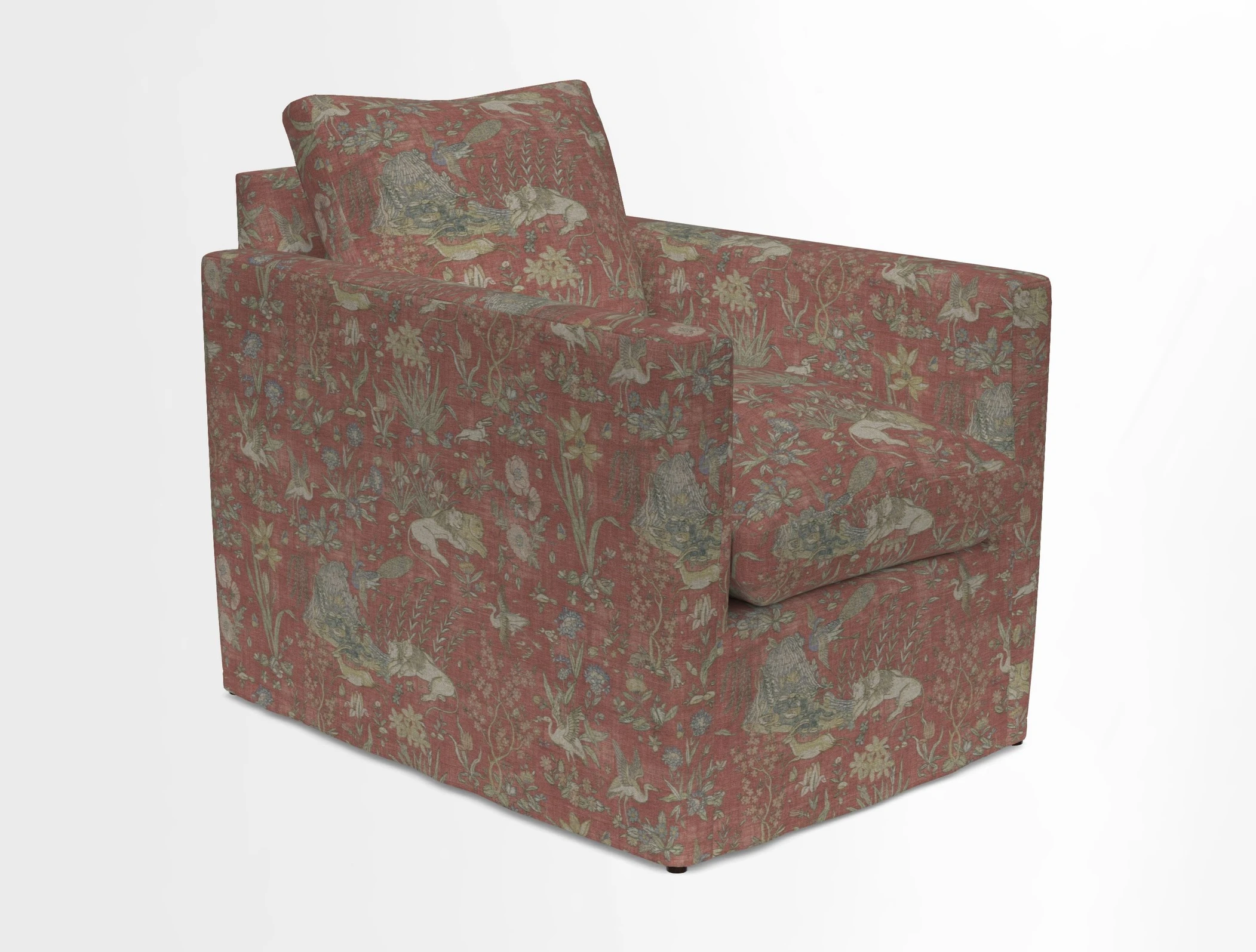 Heyshott Chair in Two Tone Plain Biscuit. Loose cover option available