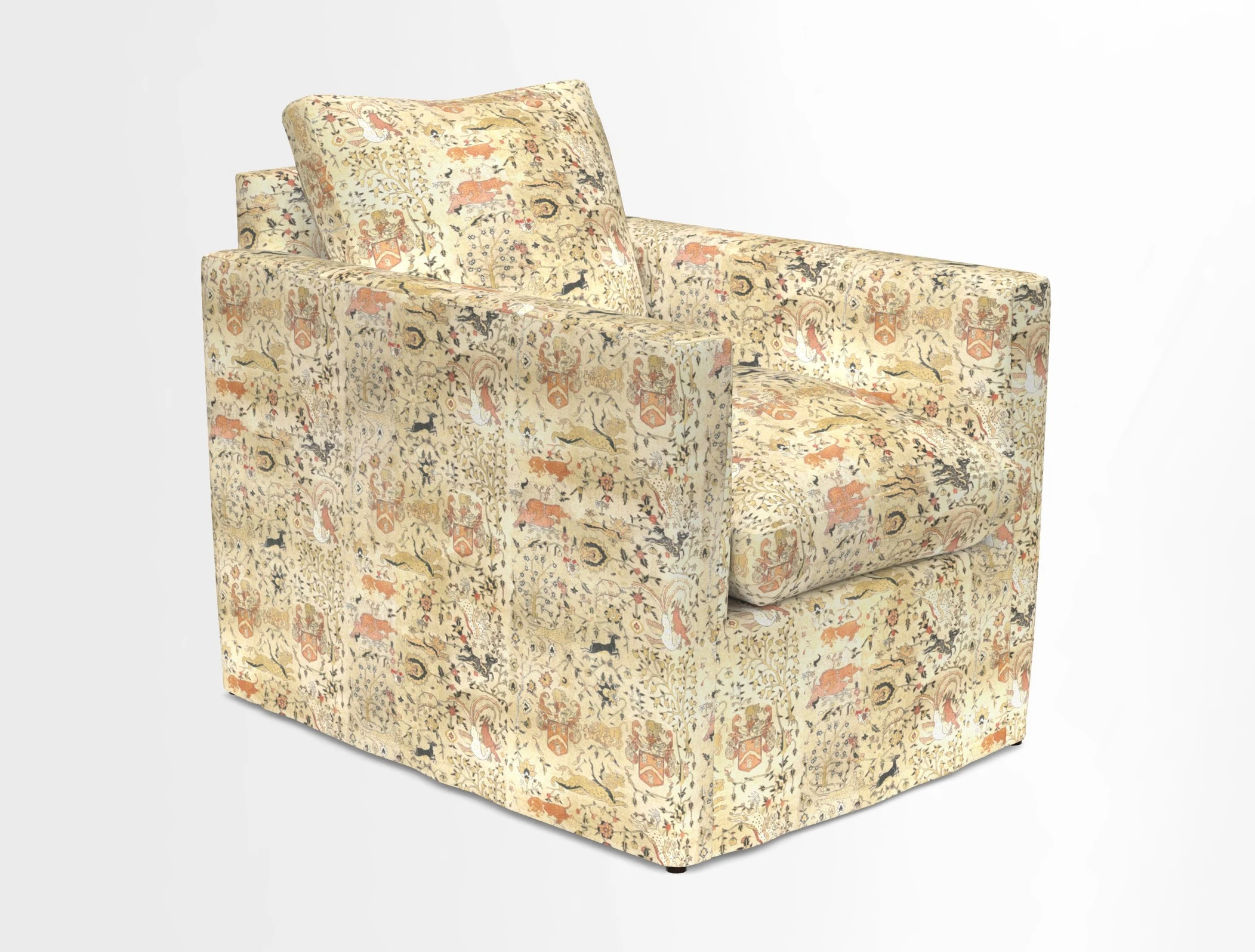 Heyshott Chair in Two Tone Plain Biscuit. Loose cover option available