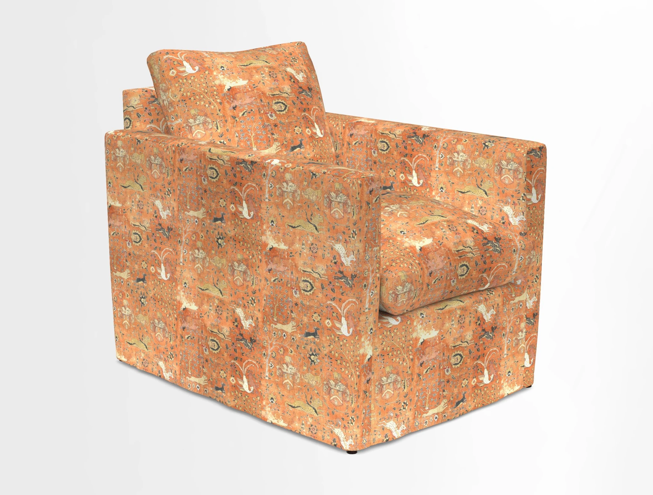 Heyshott Chair in Two Tone Plain Biscuit. Loose cover option available