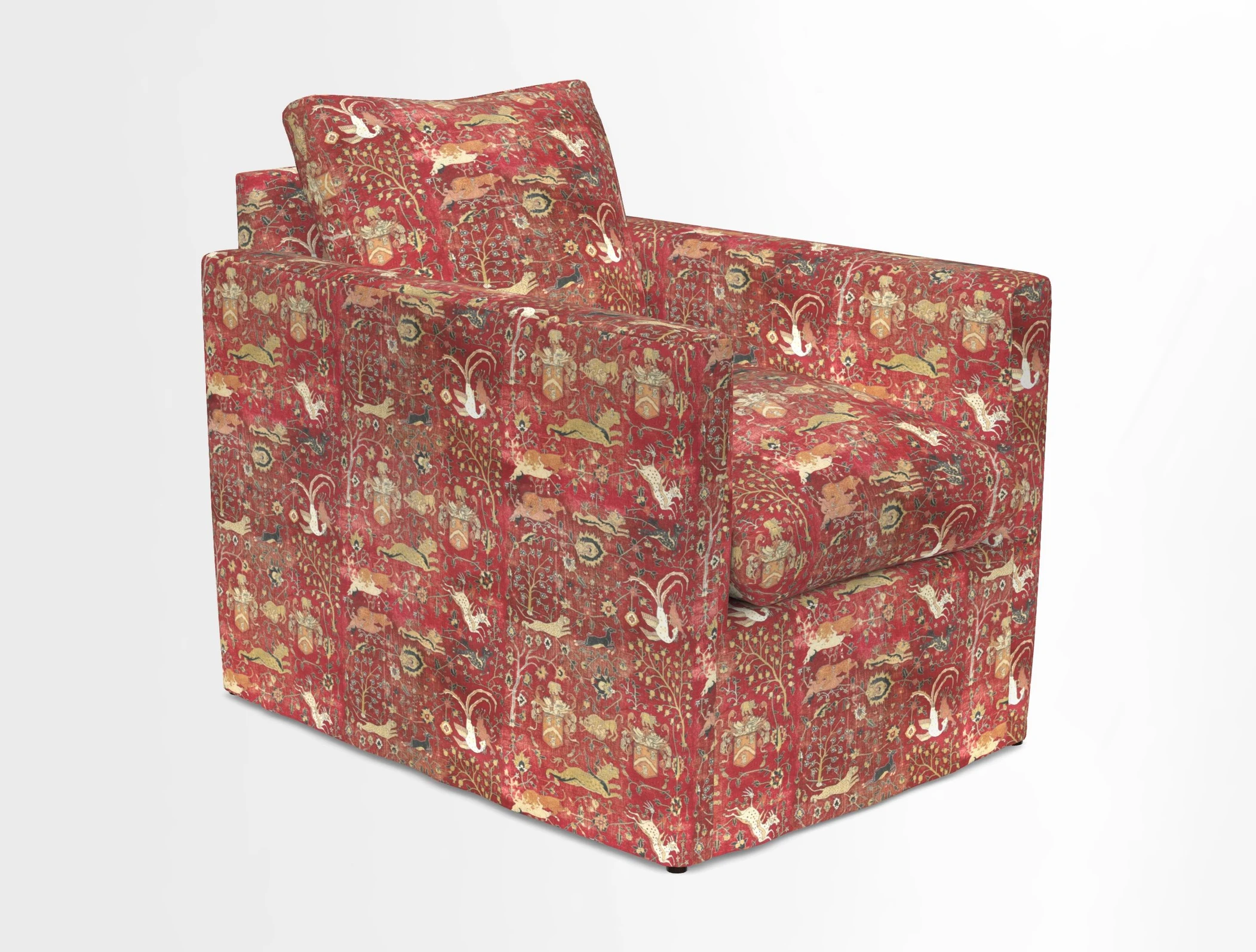 Heyshott Chair in Two Tone Plain Biscuit. Loose cover option available