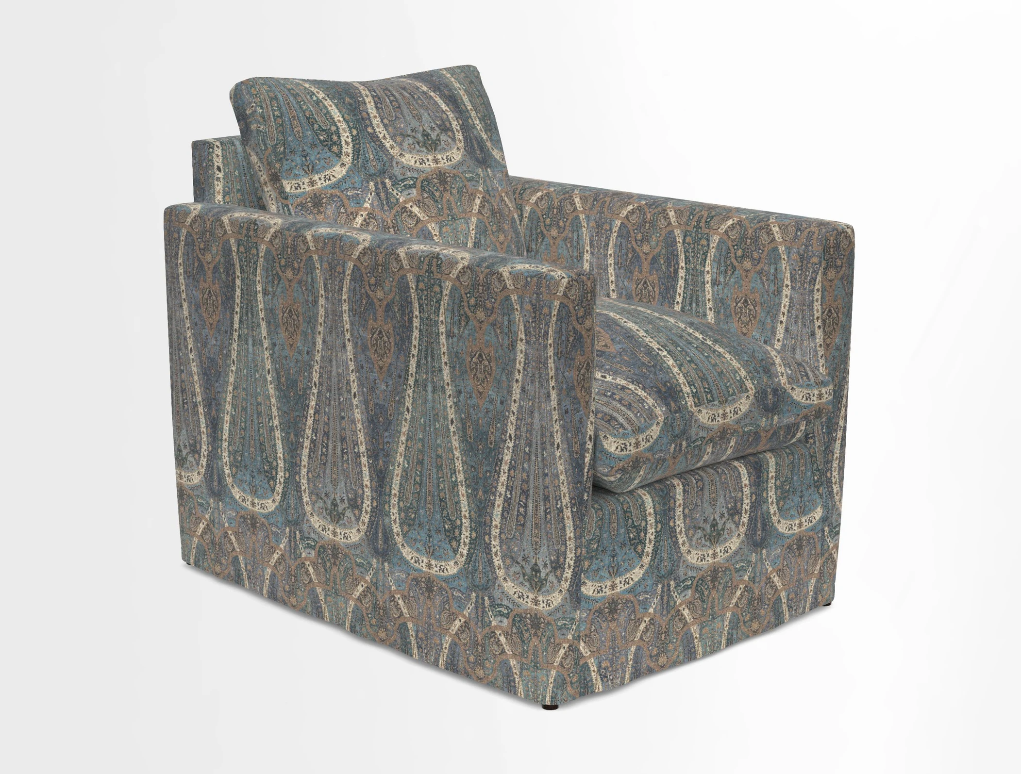 Heyshott Chair in Two Tone Plain Biscuit. Loose cover option available