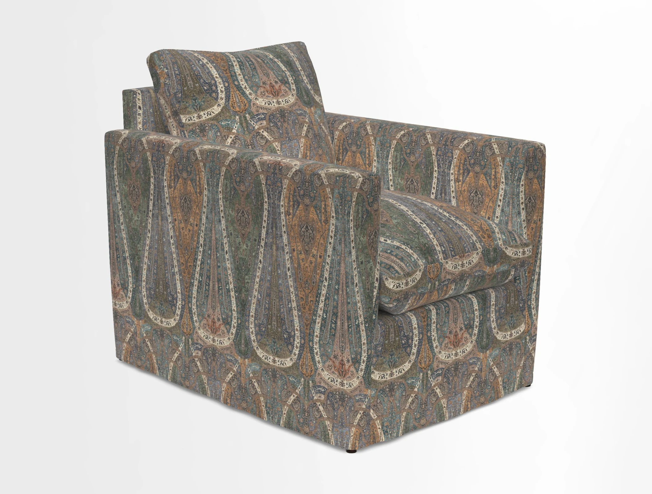 Heyshott Chair in Two Tone Plain Biscuit. Loose cover option available