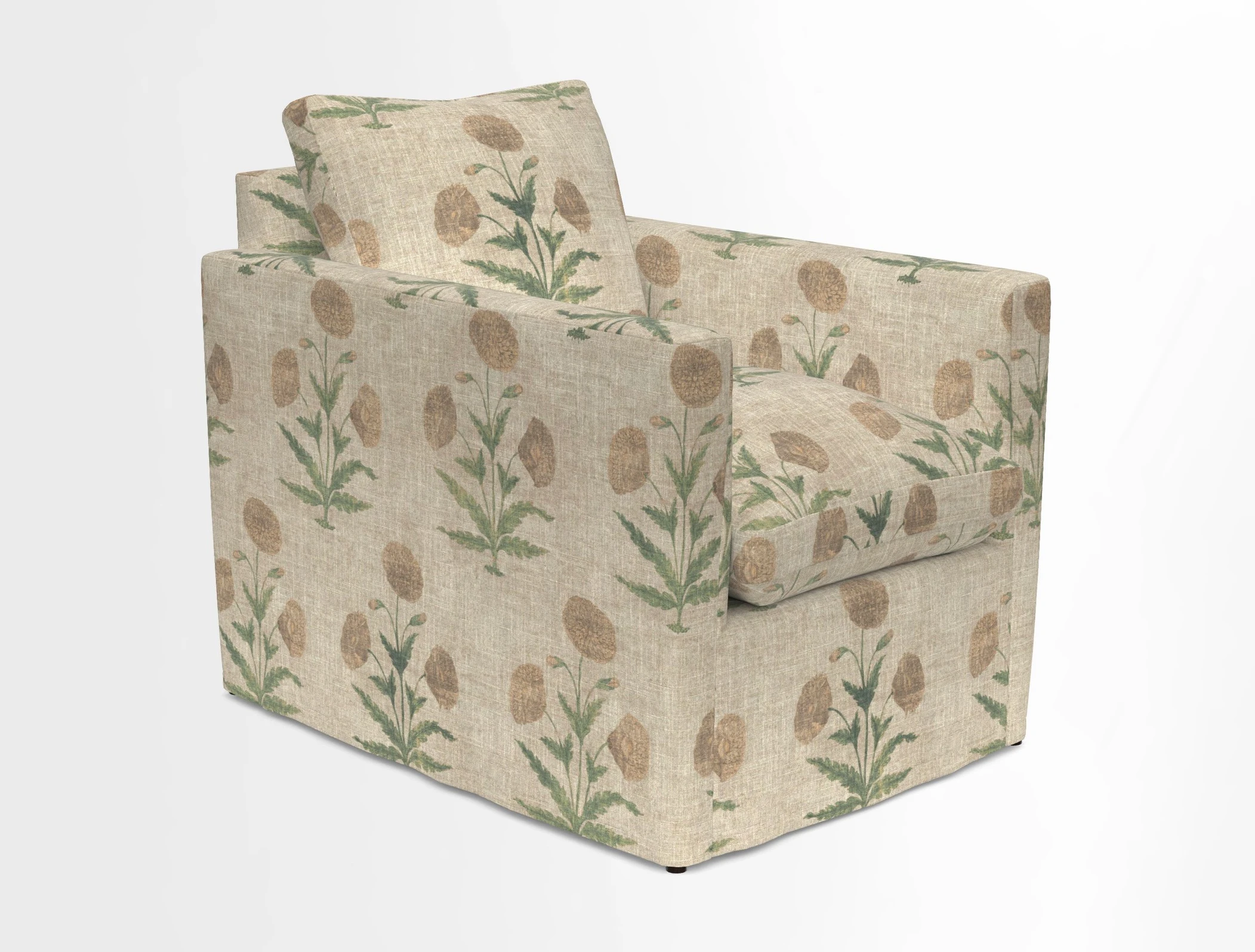 Heyshott Chair in Two Tone Plain Biscuit. Loose cover option available