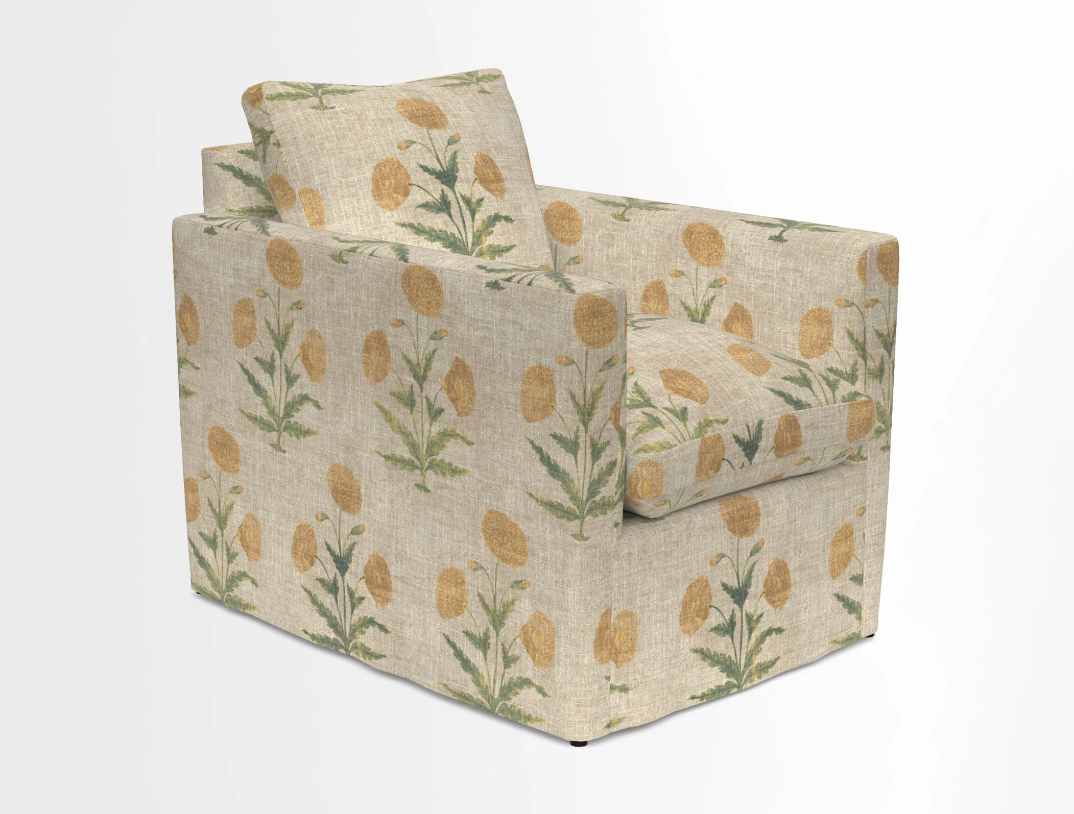Heyshott Chair in Two Tone Plain Biscuit. Loose cover option available