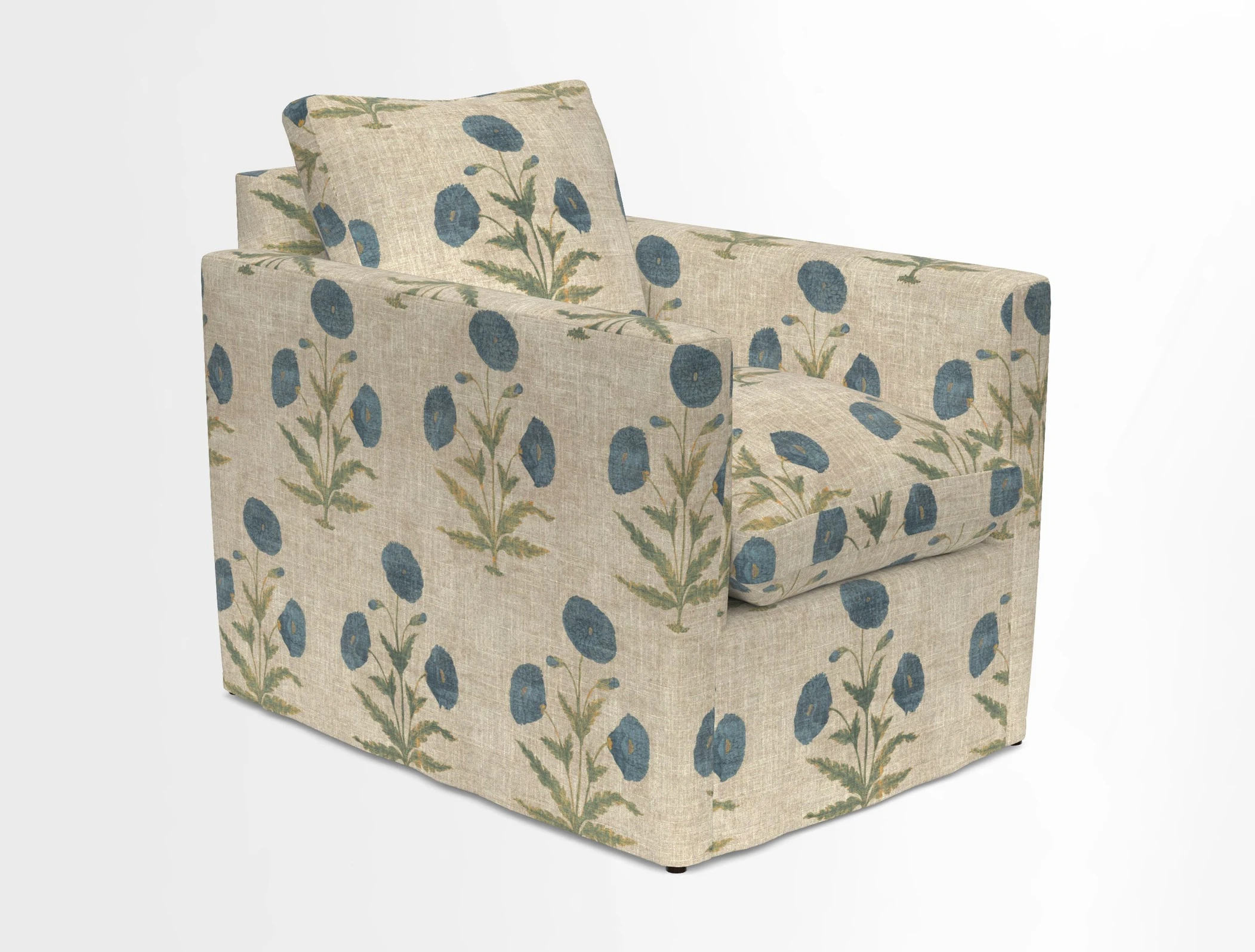 Heyshott Chair in Two Tone Plain Biscuit. Loose cover option available