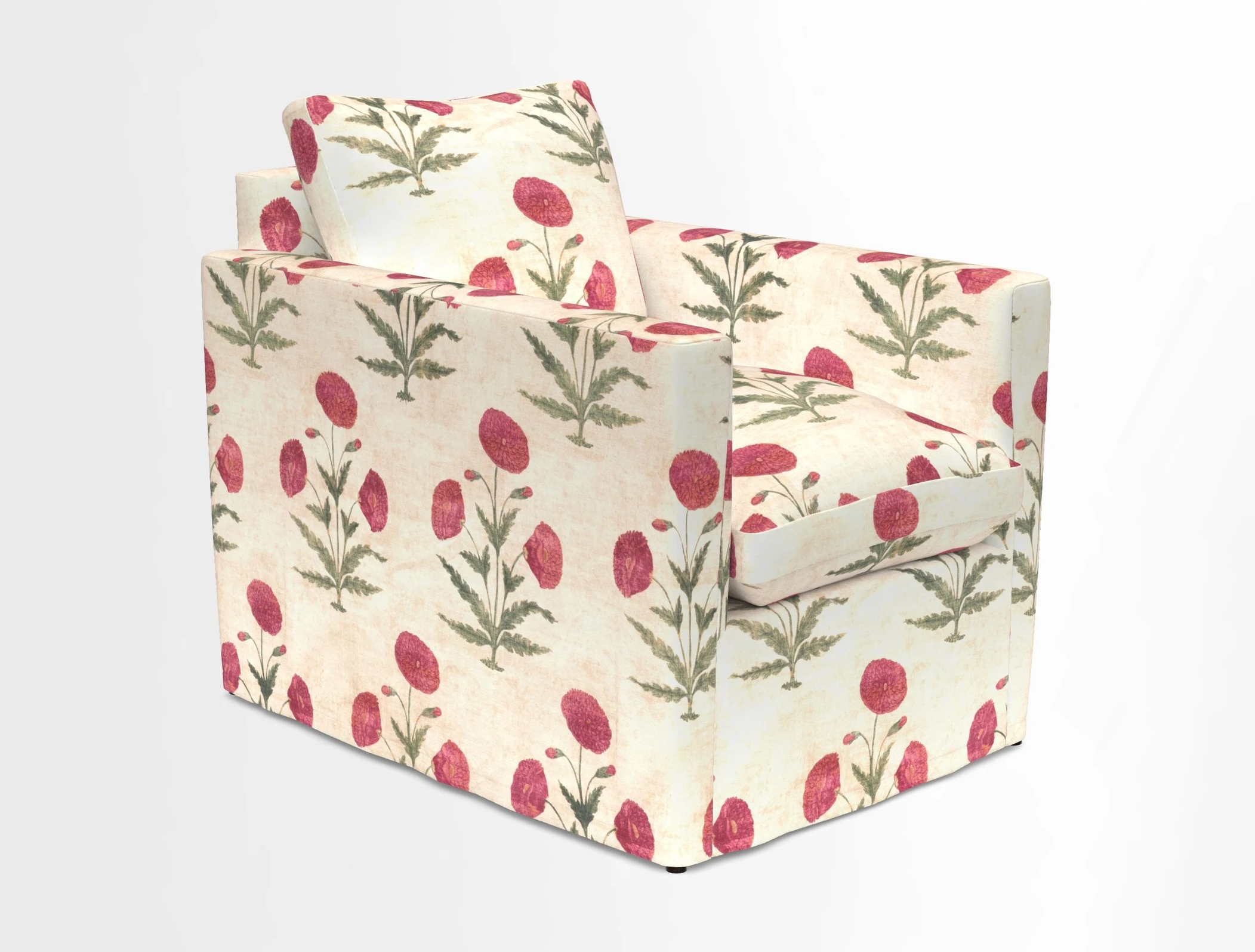 Heyshott Chair in Two Tone Plain Biscuit. Loose cover option available