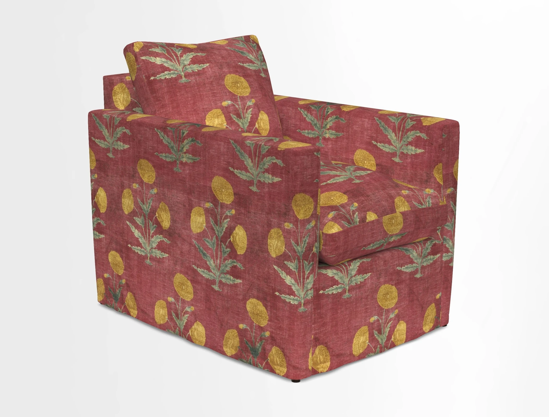 Heyshott Chair in Two Tone Plain Biscuit. Loose cover option available