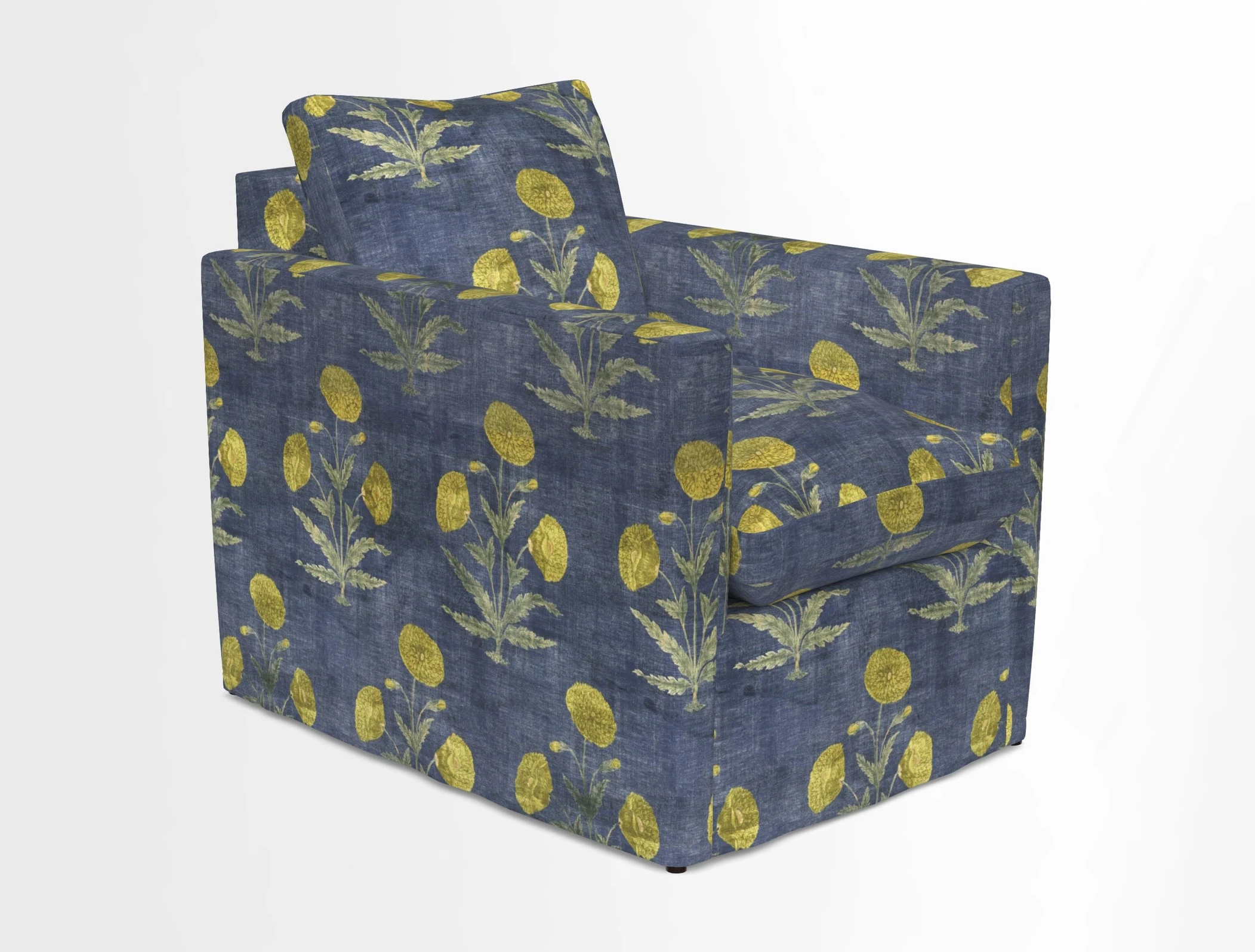 Heyshott Chair in Two Tone Plain Biscuit. Loose cover option available