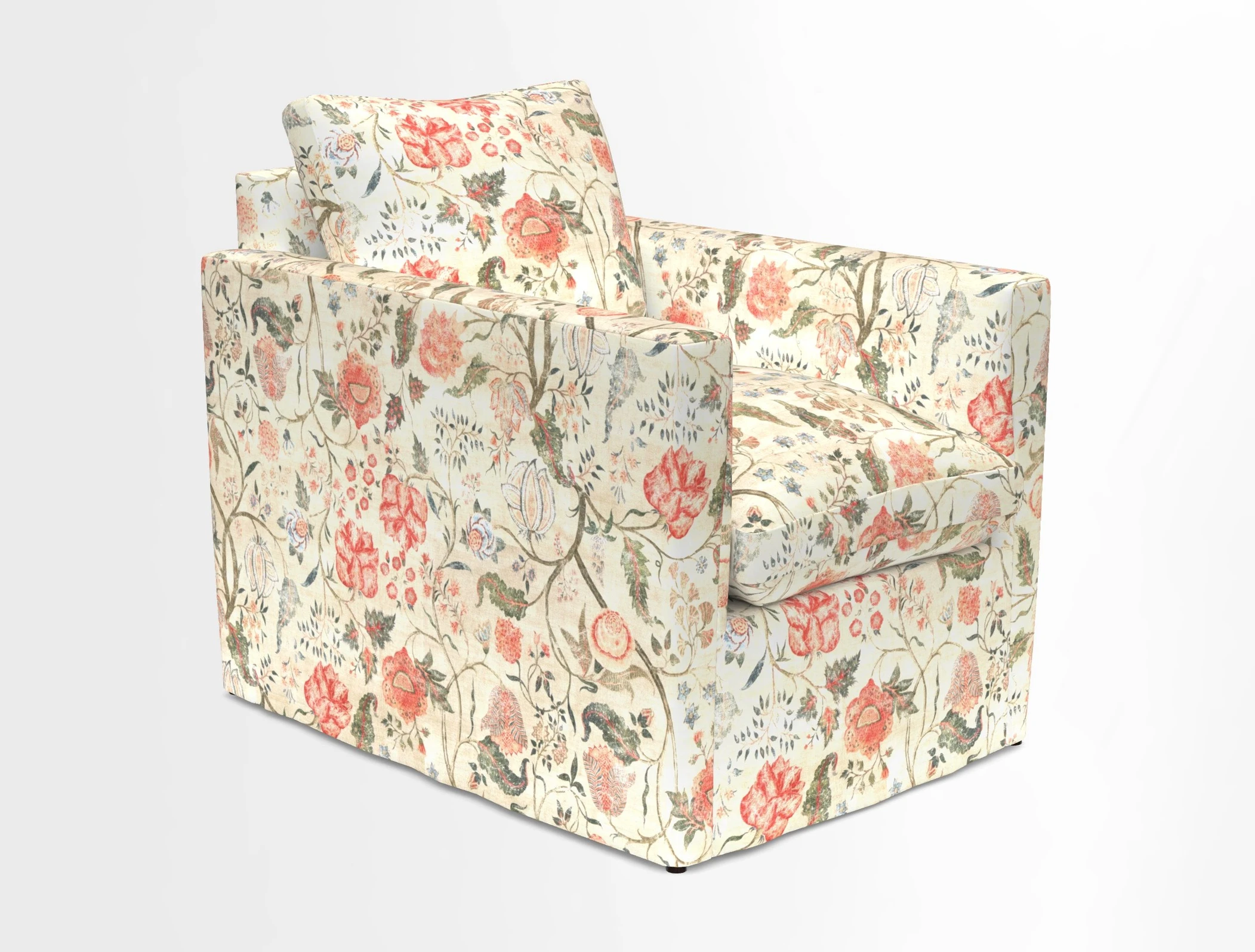 Heyshott Chair in Two Tone Plain Biscuit. Loose cover option available