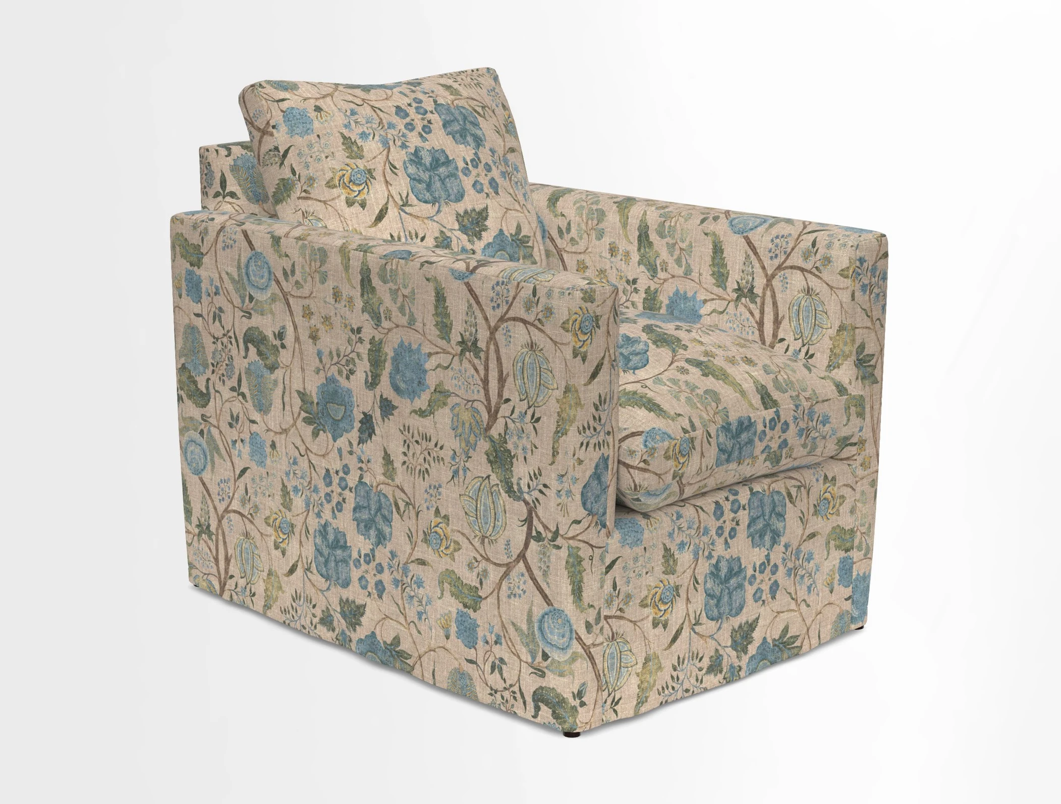 Heyshott Chair in Two Tone Plain Biscuit. Loose cover option available