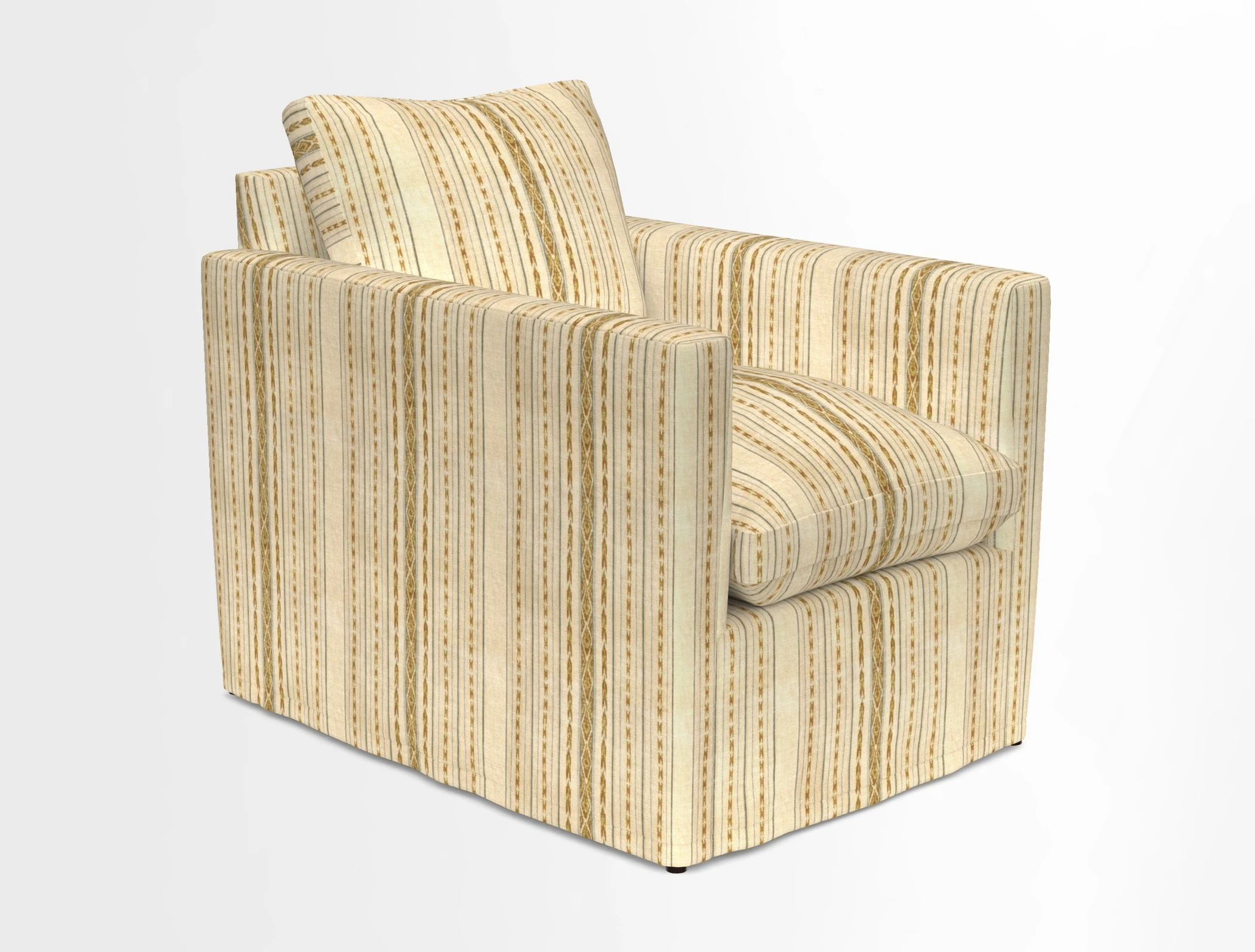 Heyshott Chair in Two Tone Plain Biscuit. Loose cover option available