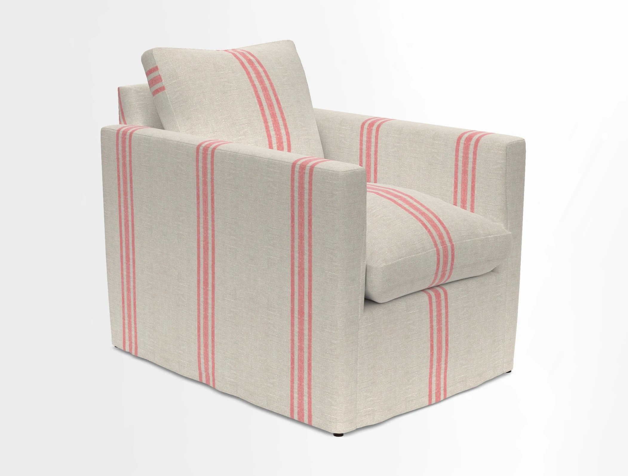 Heyshott Chair in Two Tone Plain Biscuit. Loose cover option available