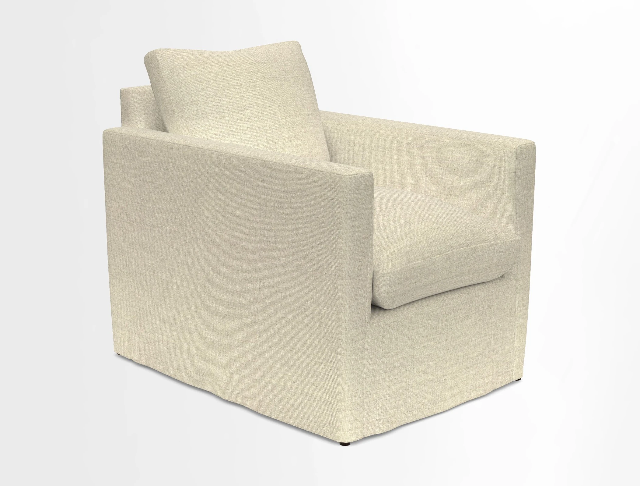 Heyshott Chair in Two Tone Plain Biscuit. Loose cover option available