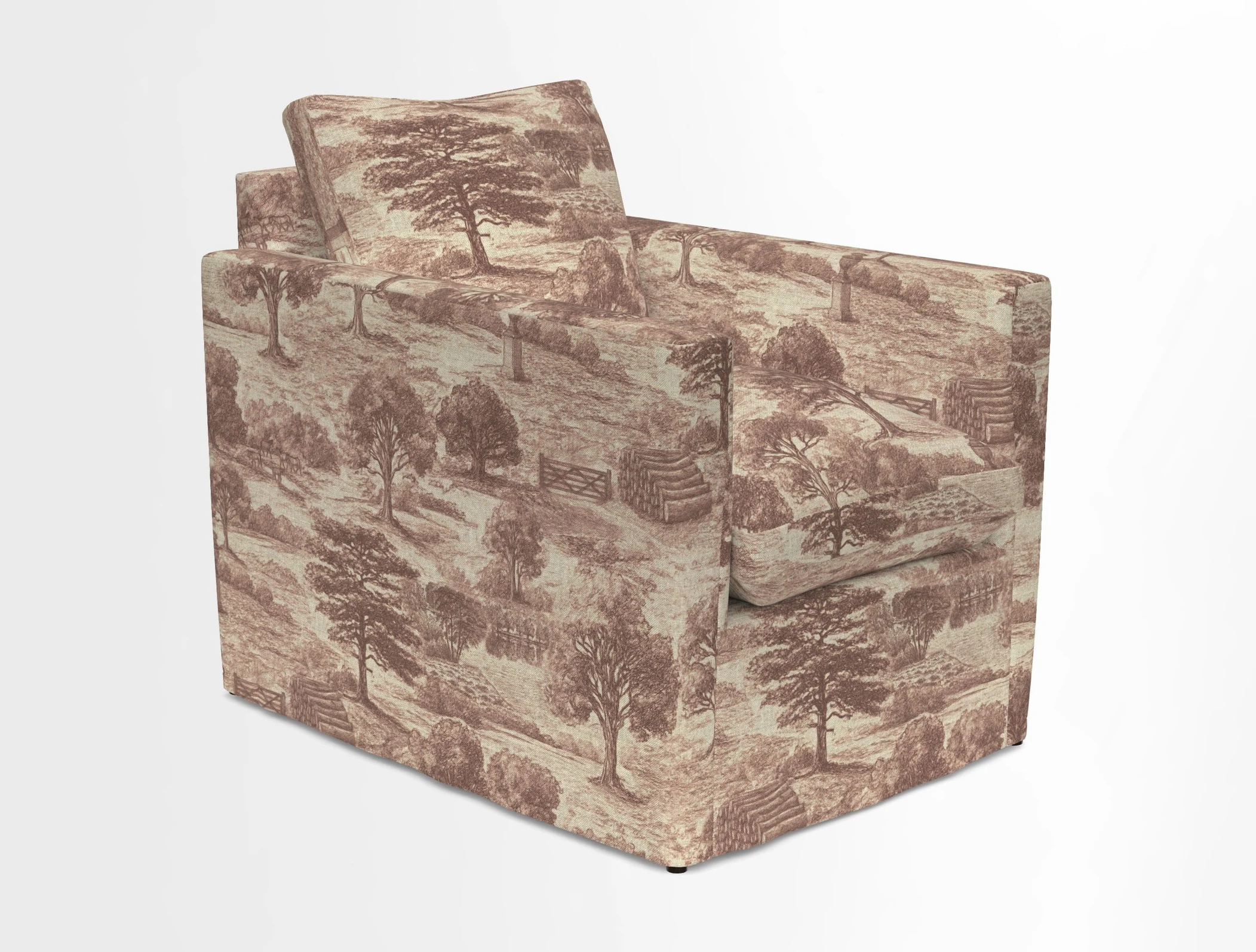 Heyshott Chair in Two Tone Plain Biscuit. Loose cover option available