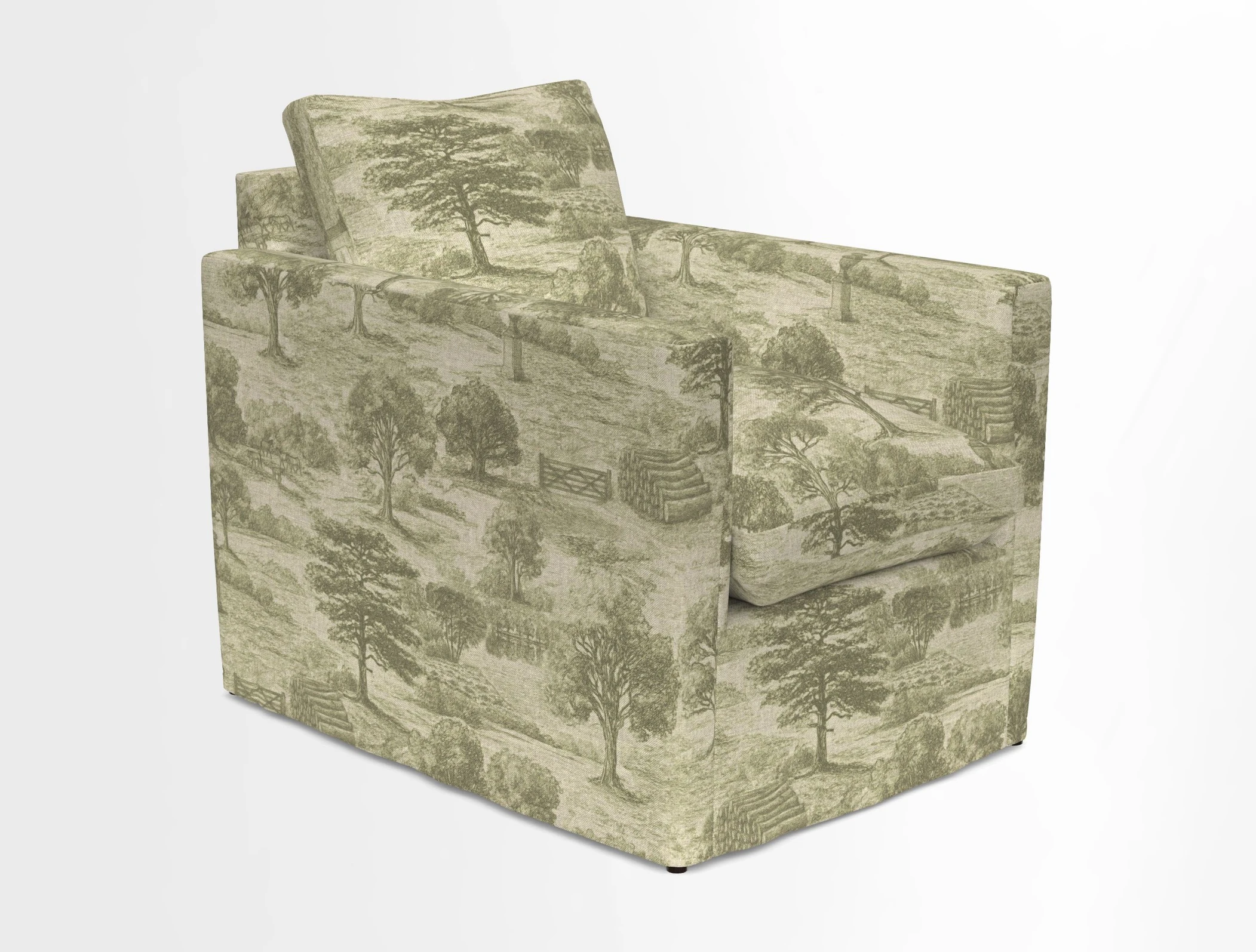 Heyshott Chair in Two Tone Plain Biscuit. Loose cover option available