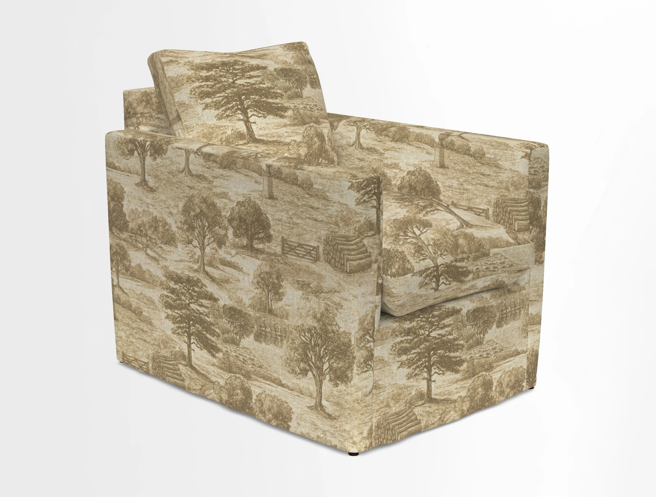 Heyshott Chair in Two Tone Plain Biscuit. Loose cover option available