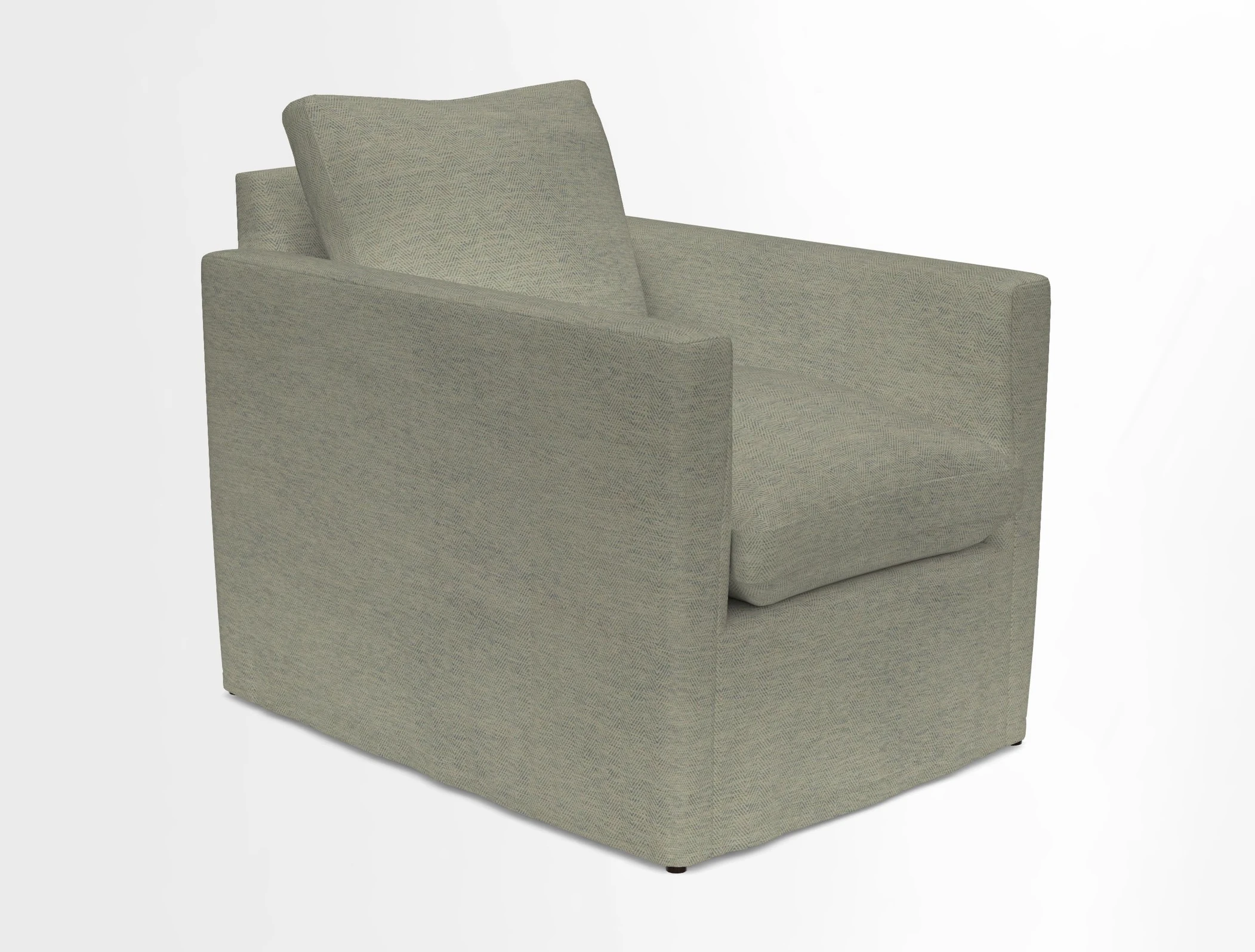 Heyshott Chair in Two Tone Plain Biscuit. Loose cover option available