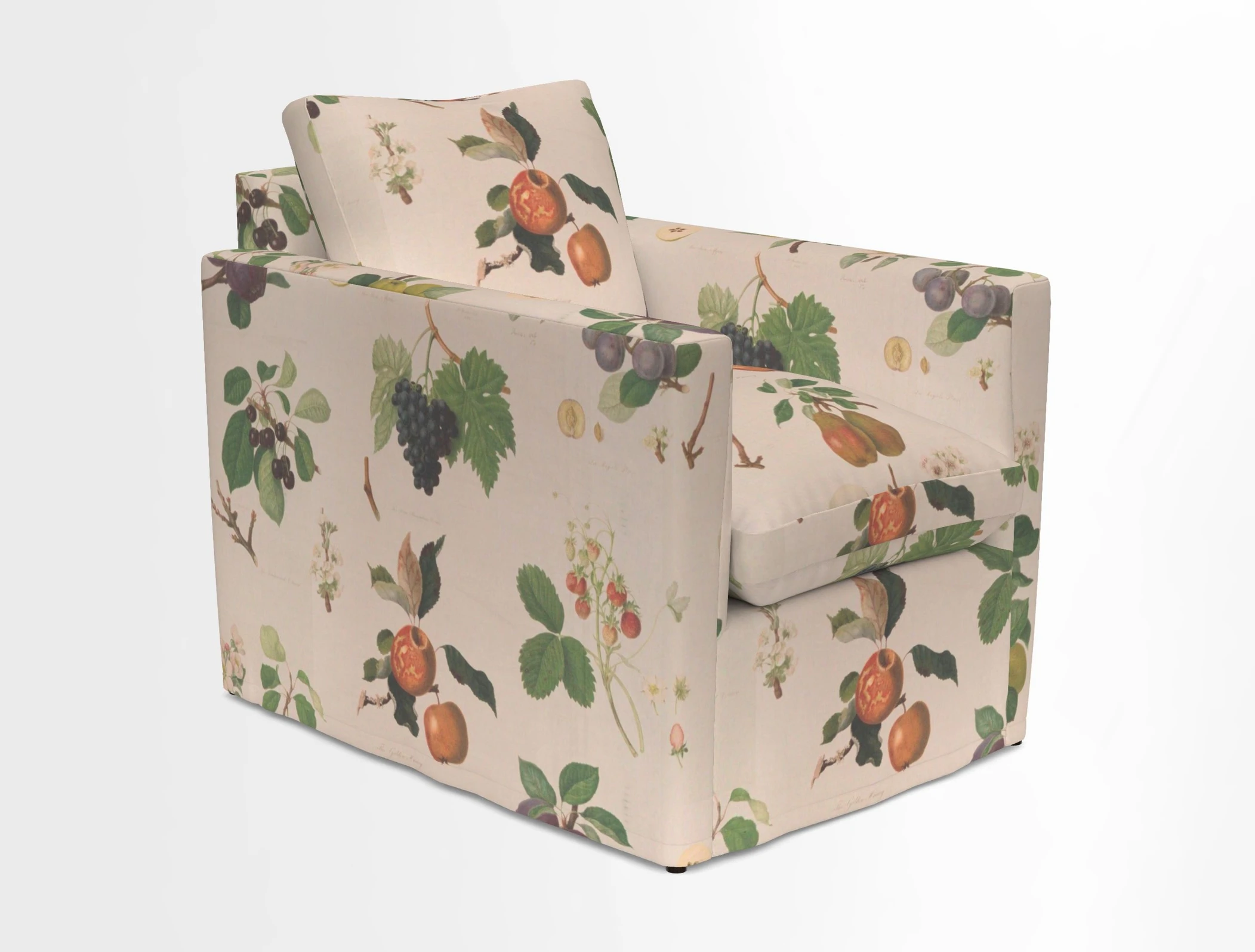 Heyshott Chair in Two Tone Plain Biscuit. Loose cover option available