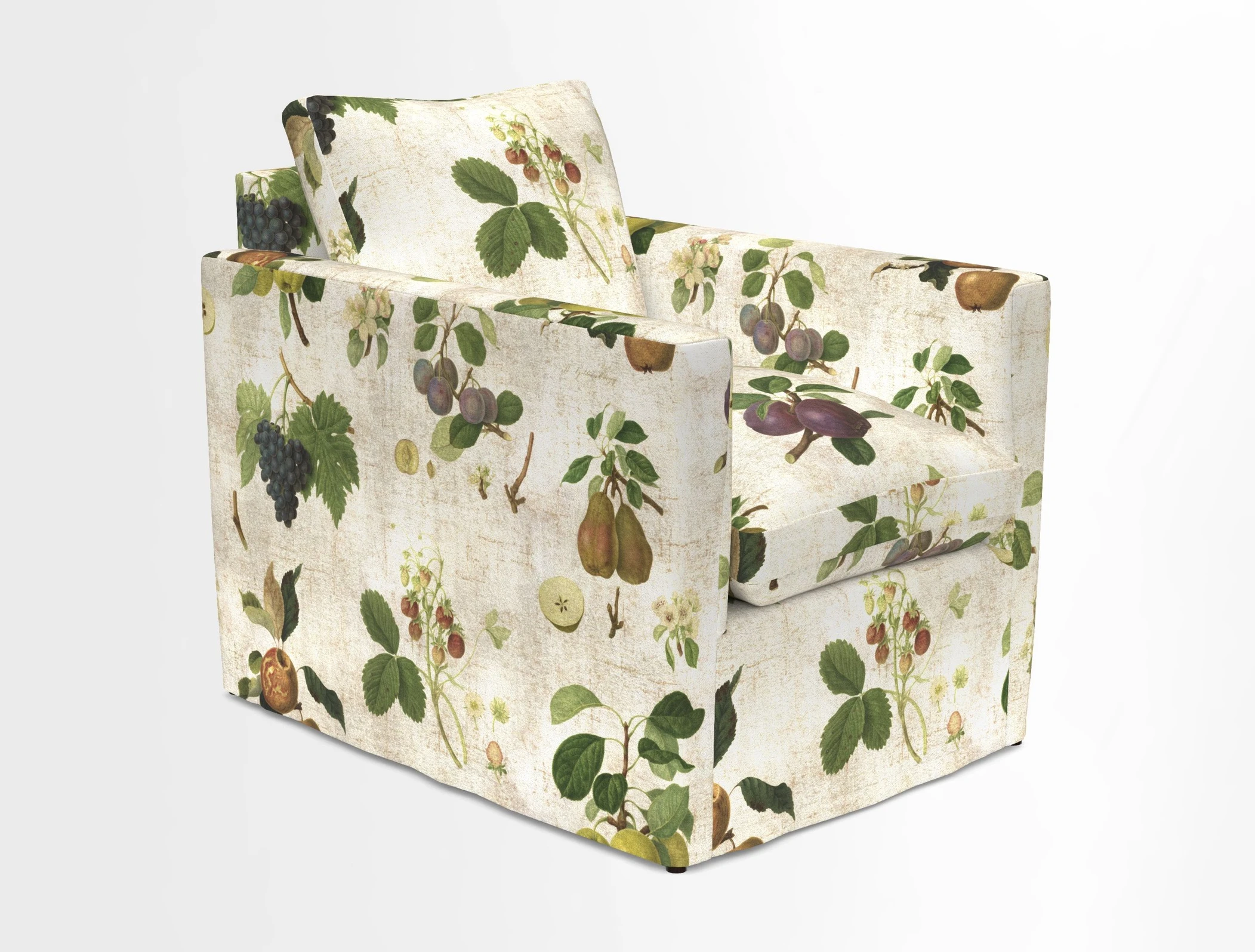 Heyshott Chair in Two Tone Plain Biscuit. Loose cover option available