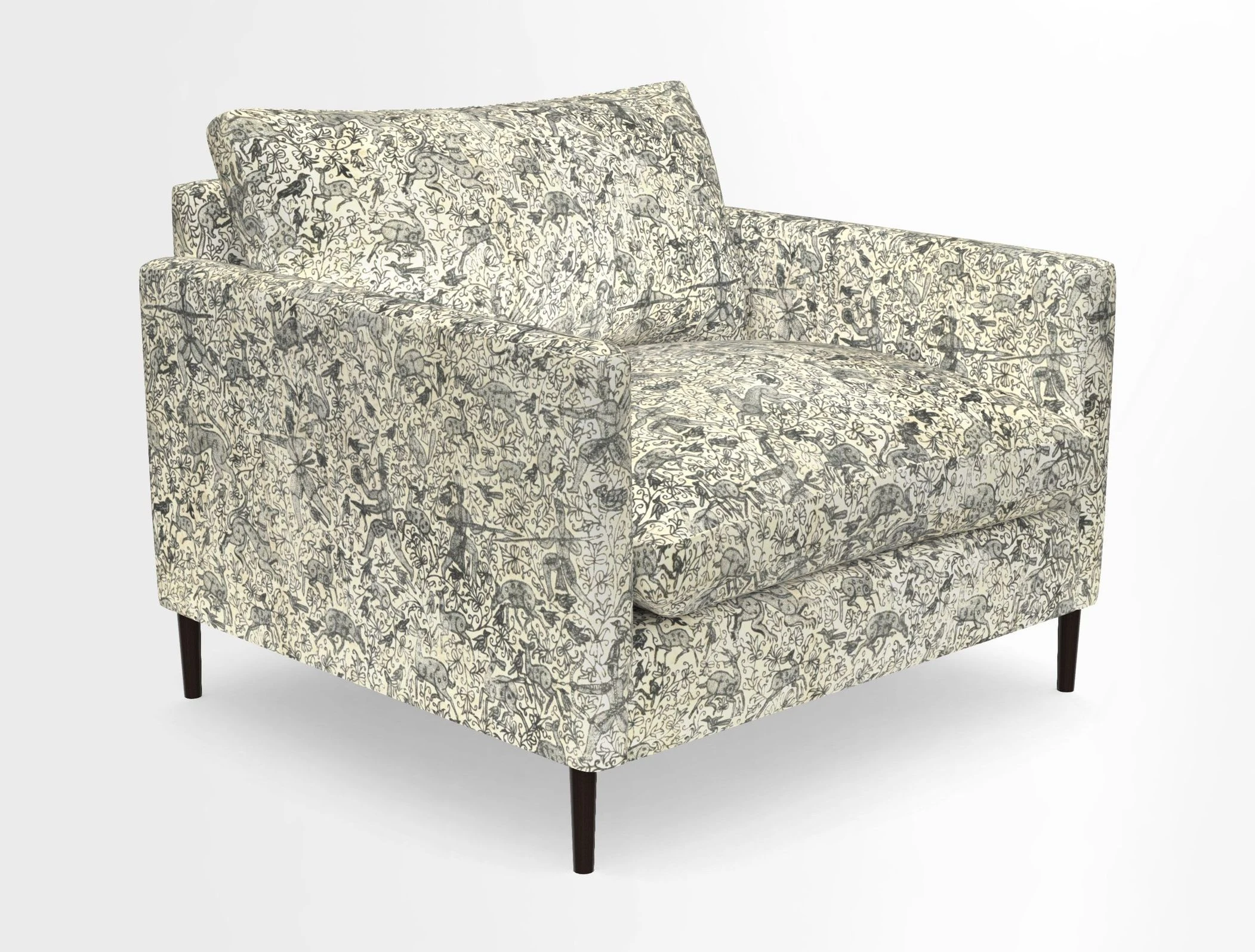 Heyshott Snuggler in Two Tone Plain Biscuit. Loose cover option available