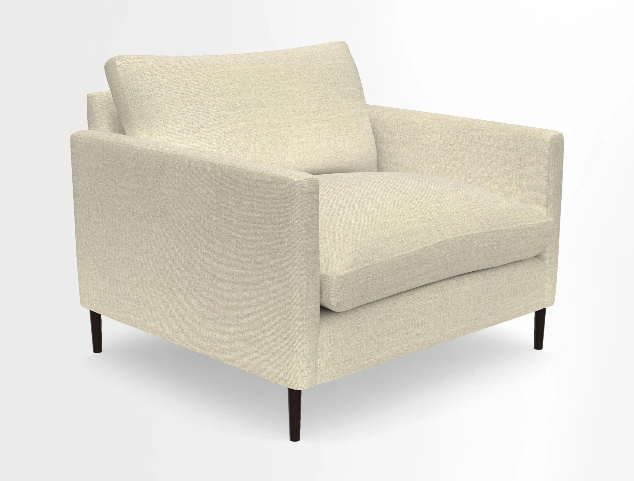 Heyshott Snuggler in Two Tone Plain Biscuit. Loose cover option available
