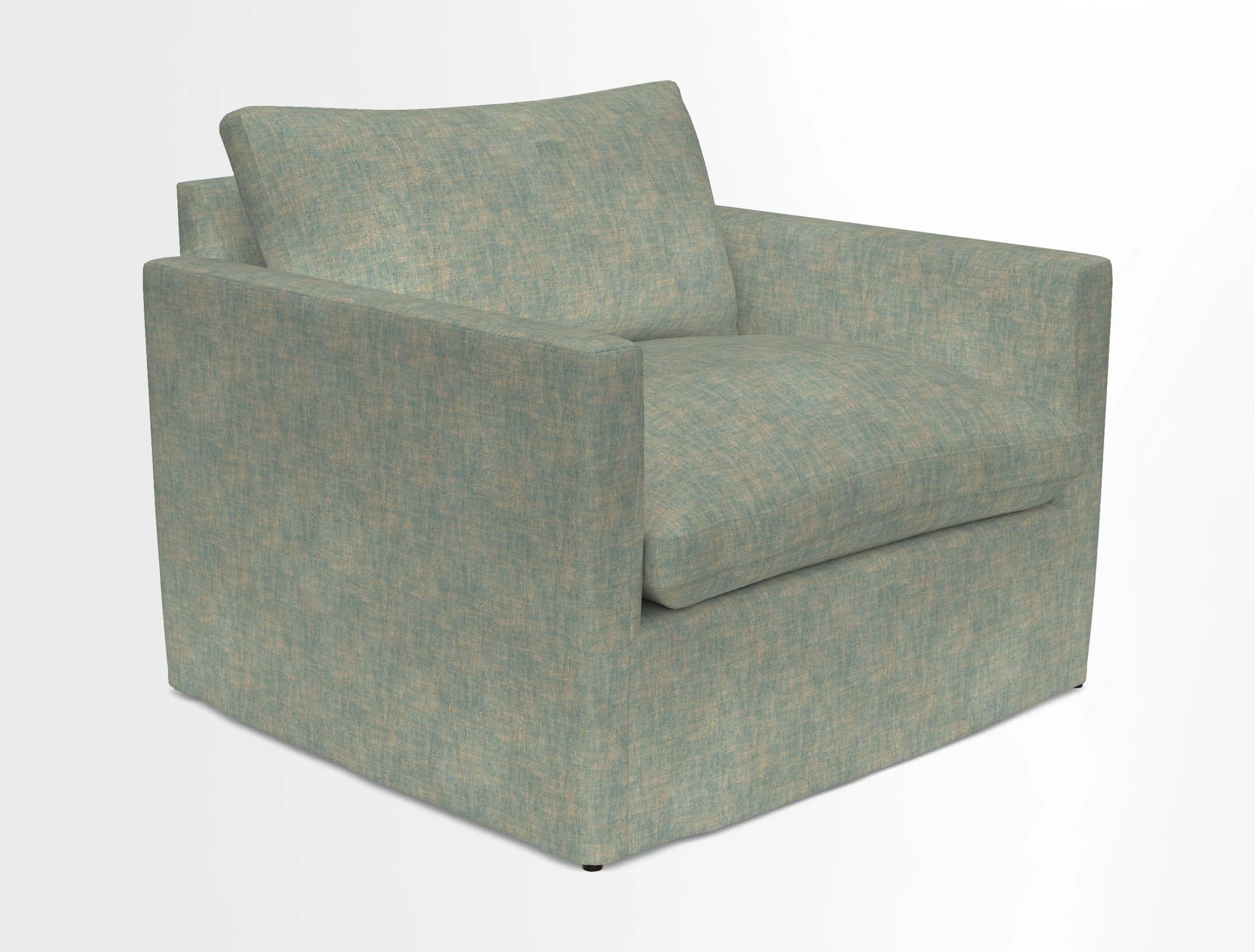 Heyshott Snuggler in Two Tone Plain Biscuit. Loose cover option available