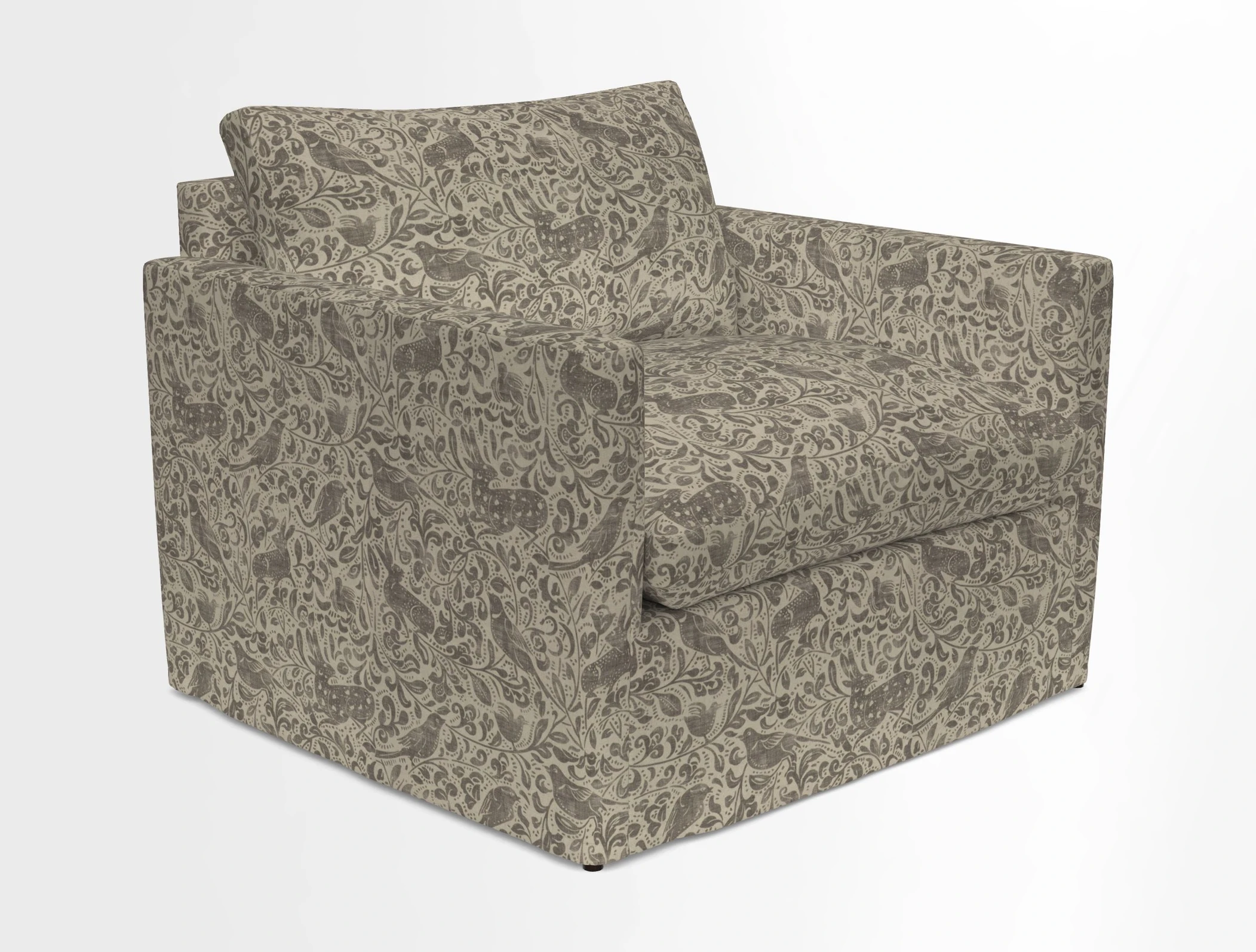 Heyshott Snuggler in Two Tone Plain Biscuit. Loose cover option available