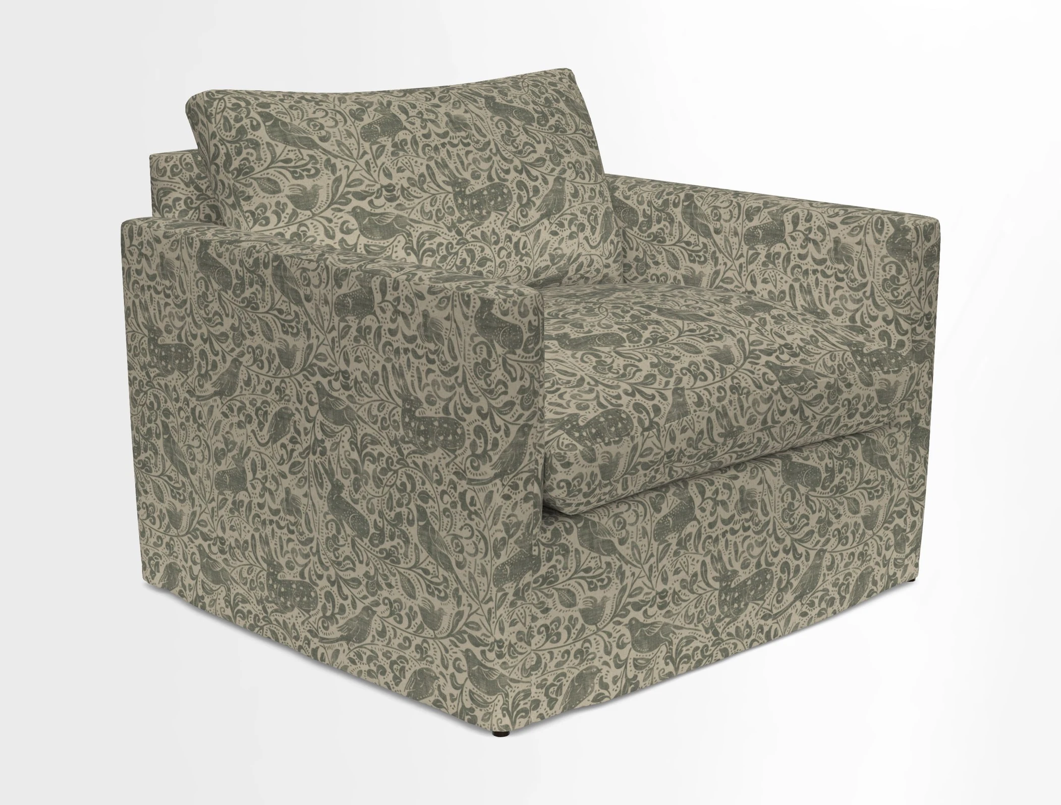Heyshott Snuggler in Two Tone Plain Biscuit. Loose cover option available
