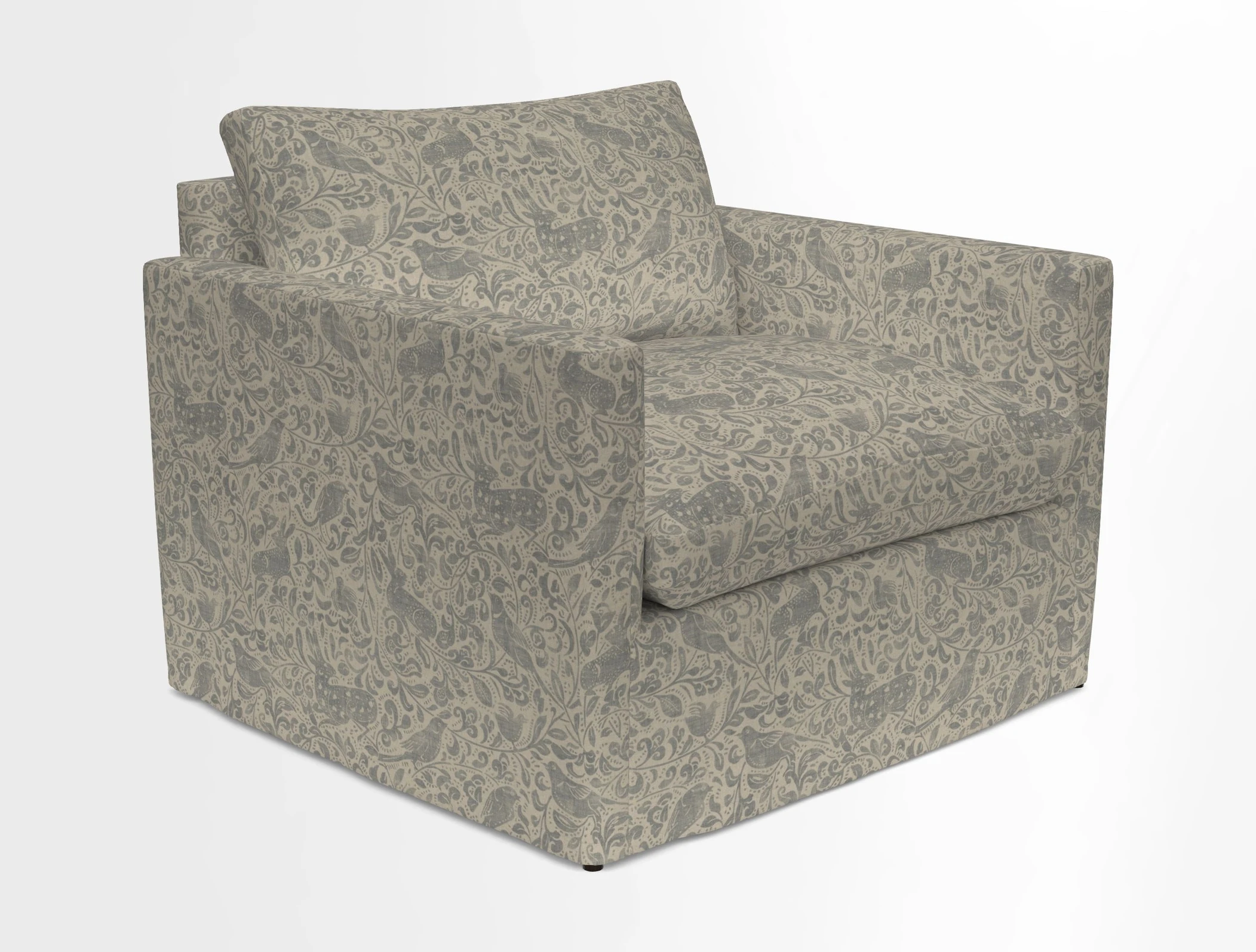 Heyshott Snuggler in Two Tone Plain Biscuit. Loose cover option available