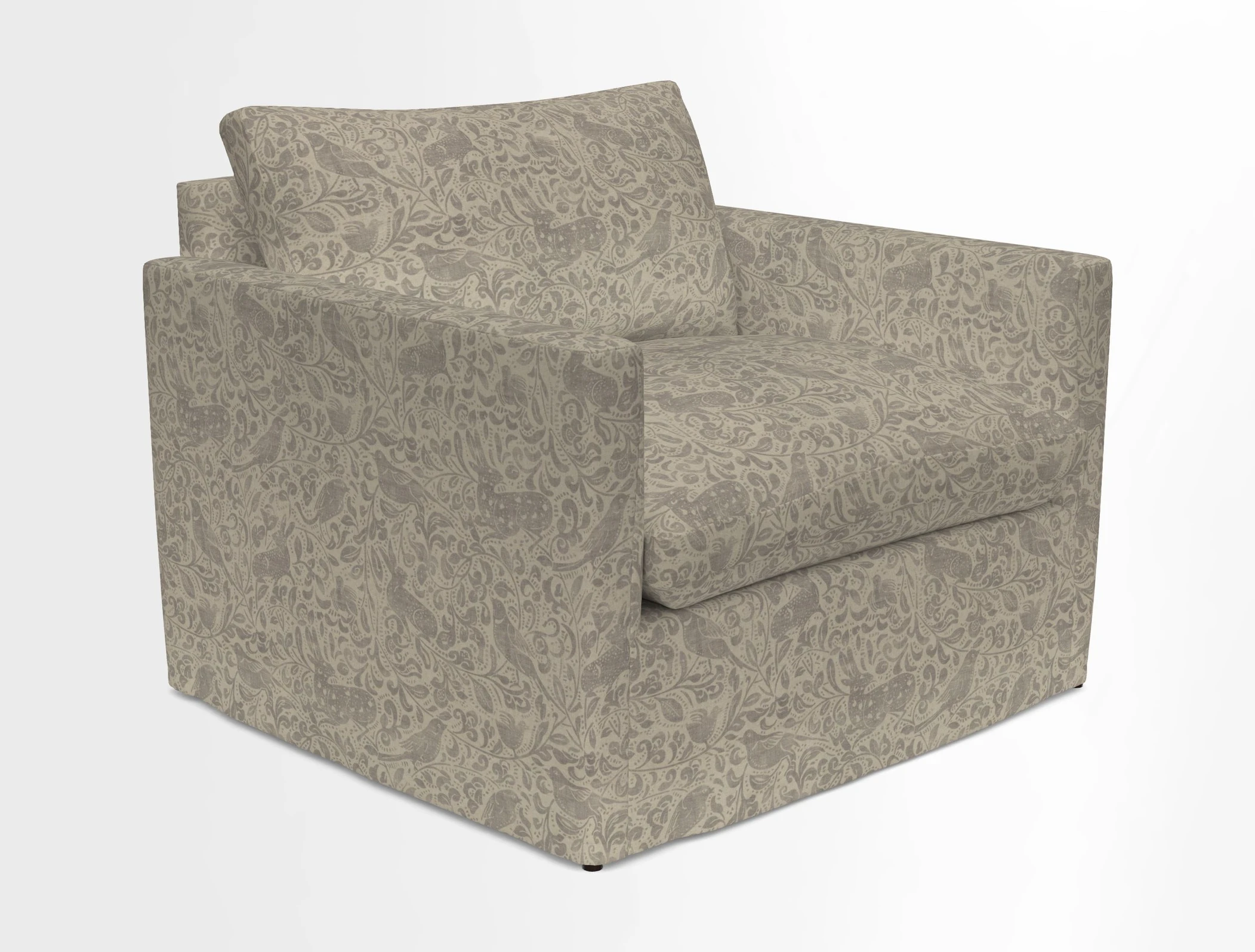 Heyshott Snuggler in Two Tone Plain Biscuit. Loose cover option available
