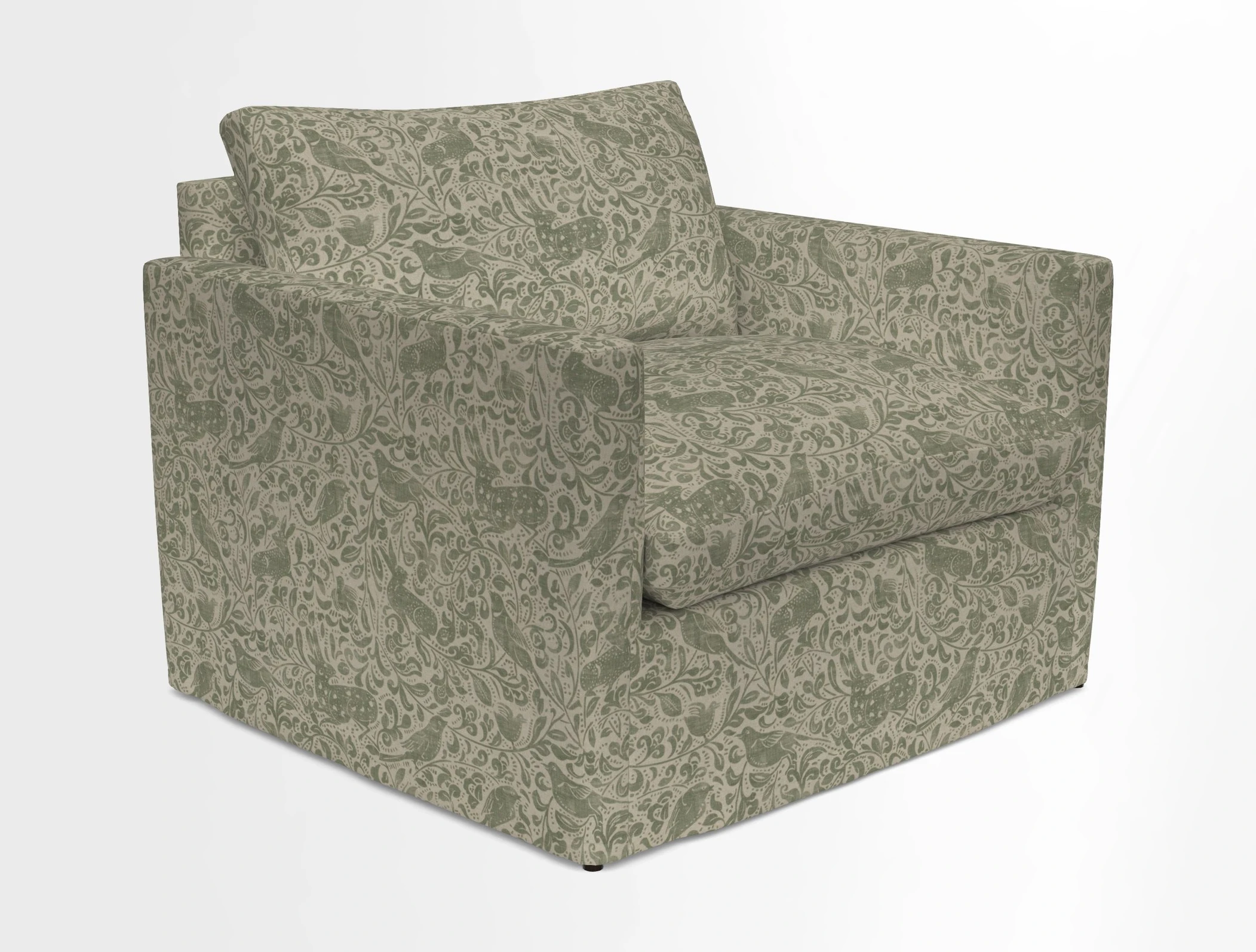 Heyshott Snuggler in Two Tone Plain Biscuit. Loose cover option available