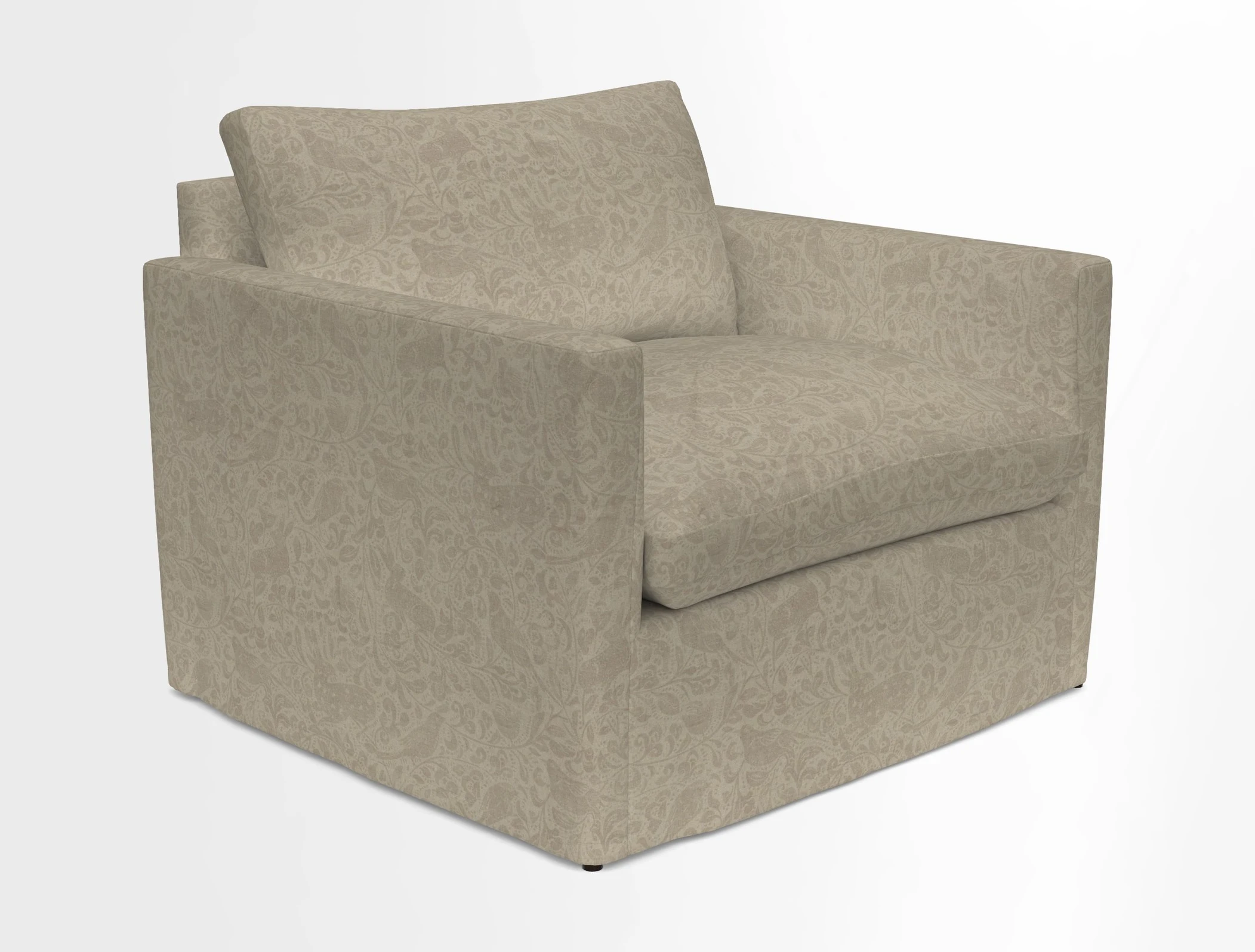 Heyshott Snuggler in Two Tone Plain Biscuit. Loose cover option available