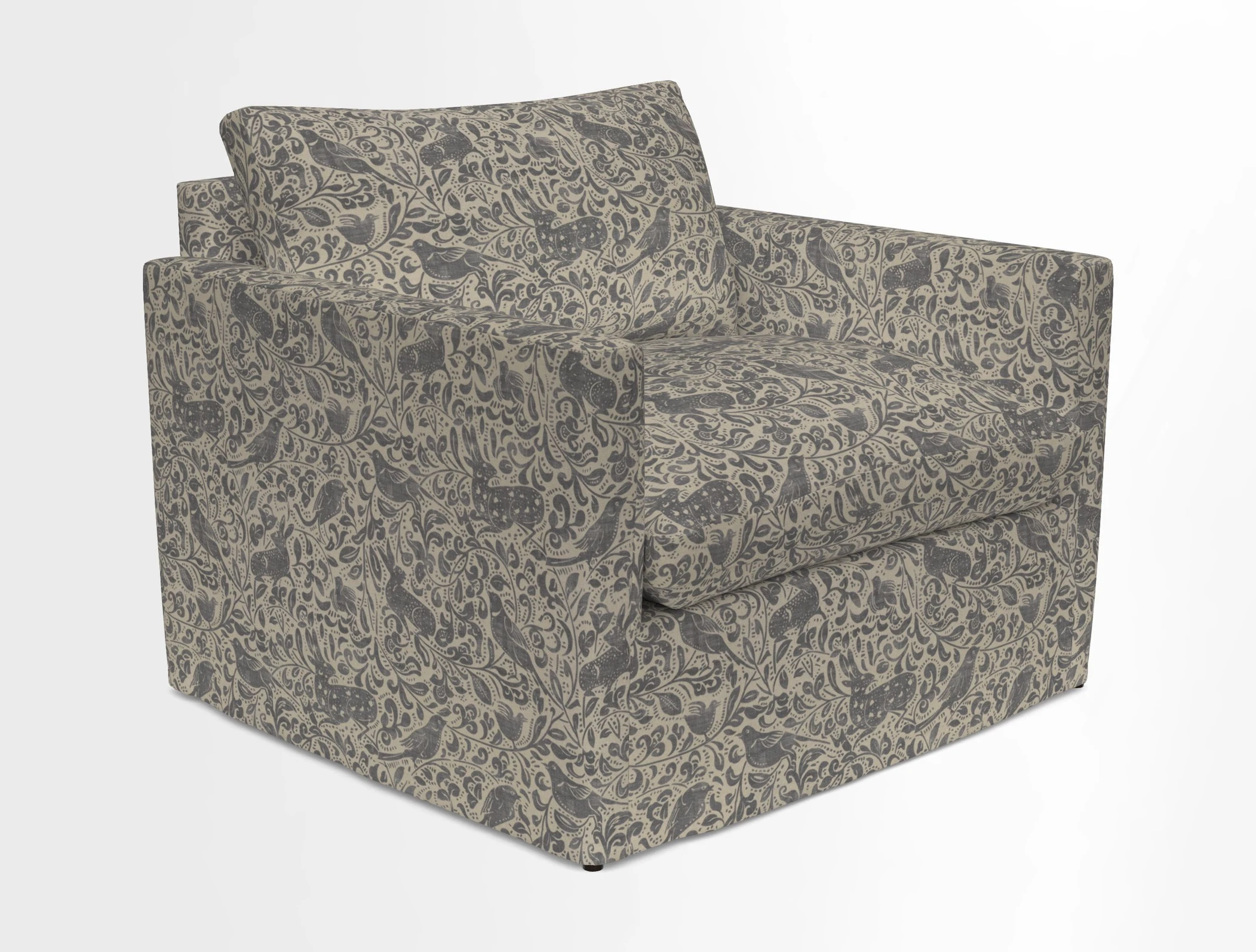 Heyshott Snuggler in Two Tone Plain Biscuit. Loose cover option available