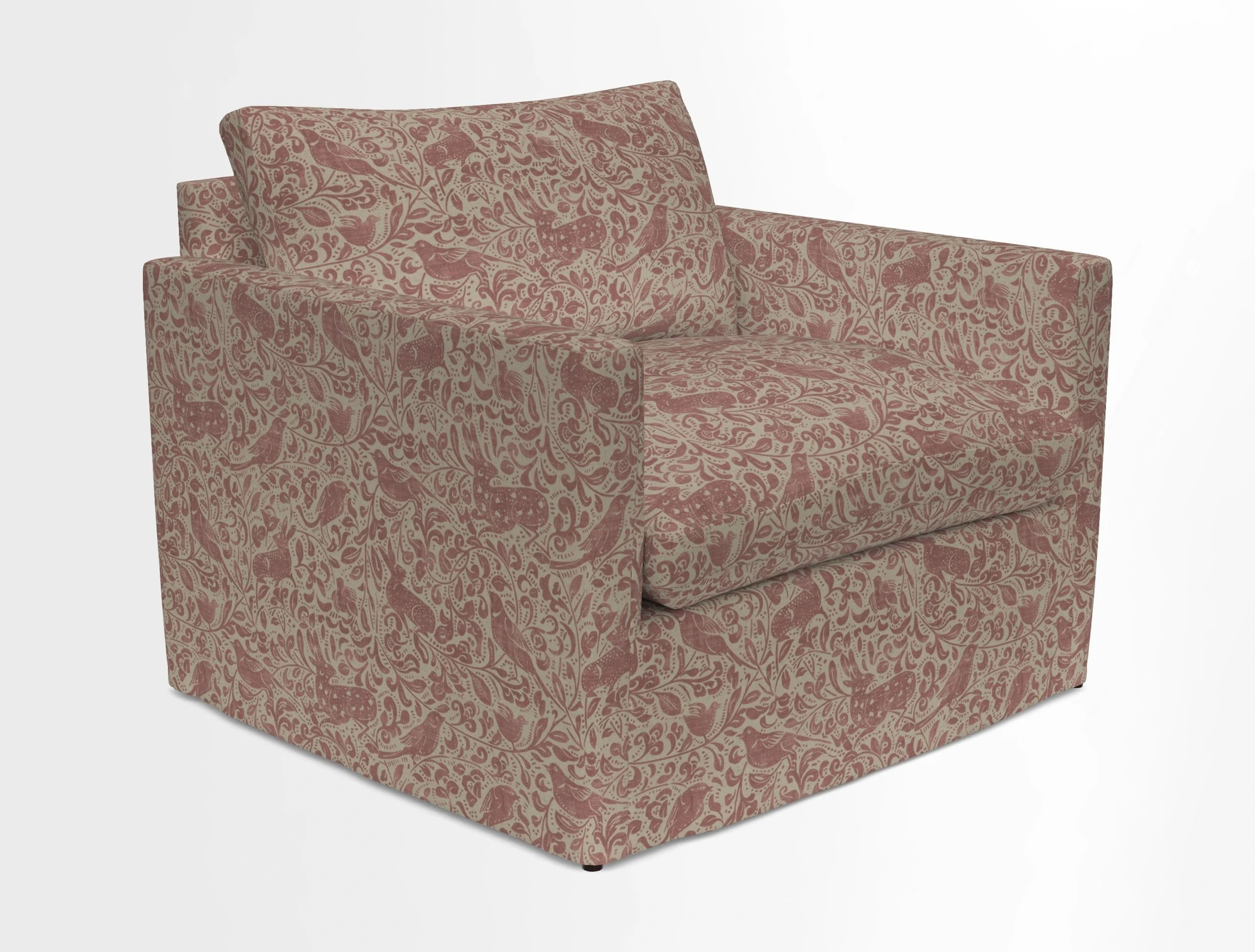 Heyshott Snuggler in Two Tone Plain Biscuit. Loose cover option available
