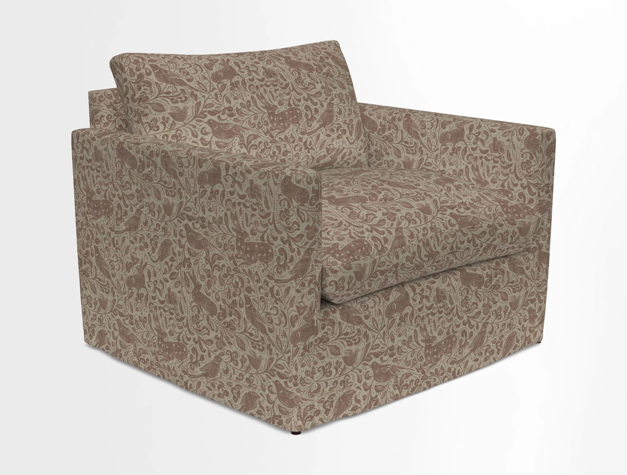 Heyshott Snuggler in Two Tone Plain Biscuit. Loose cover option available