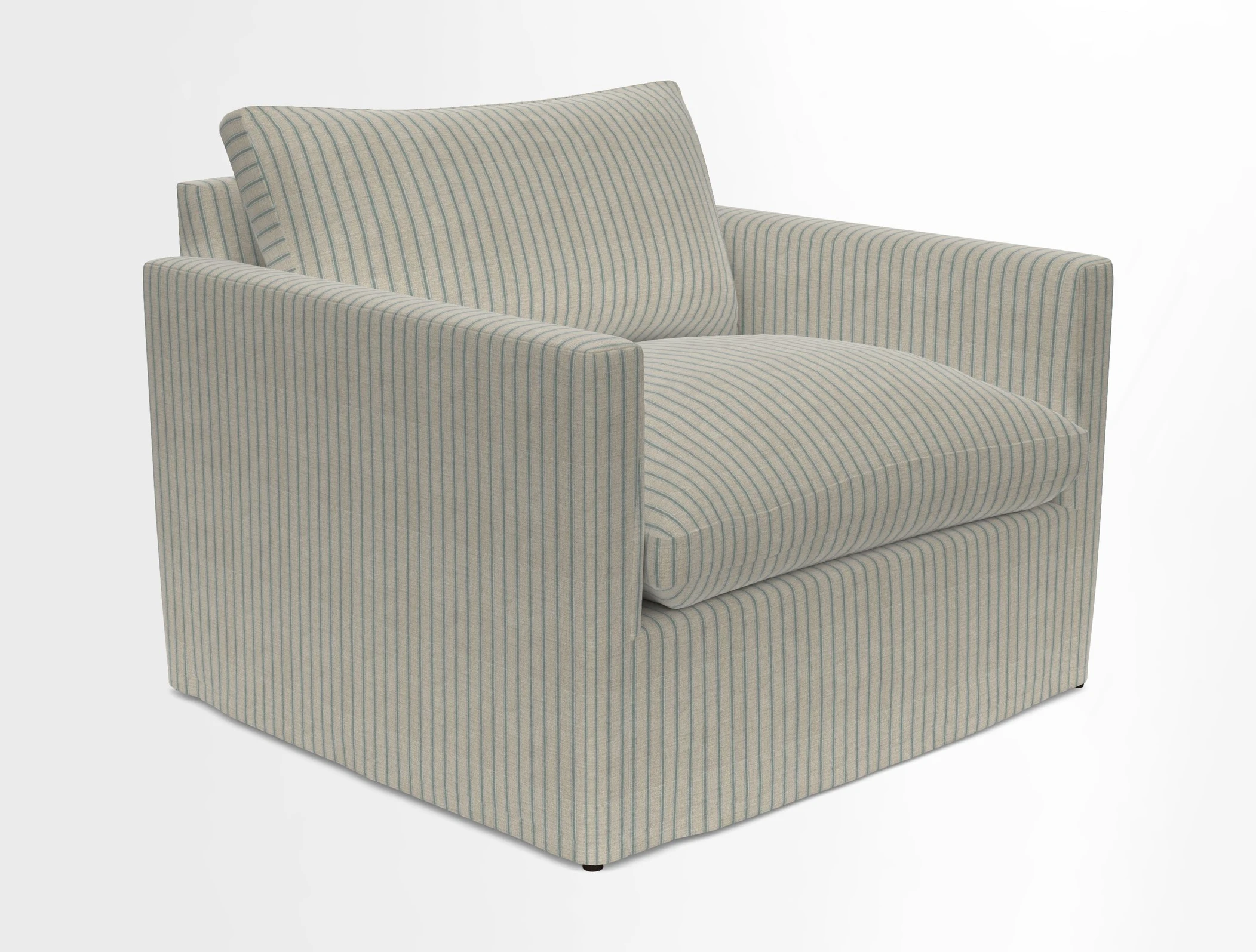 Heyshott Snuggler in Two Tone Plain Biscuit. Loose cover option available