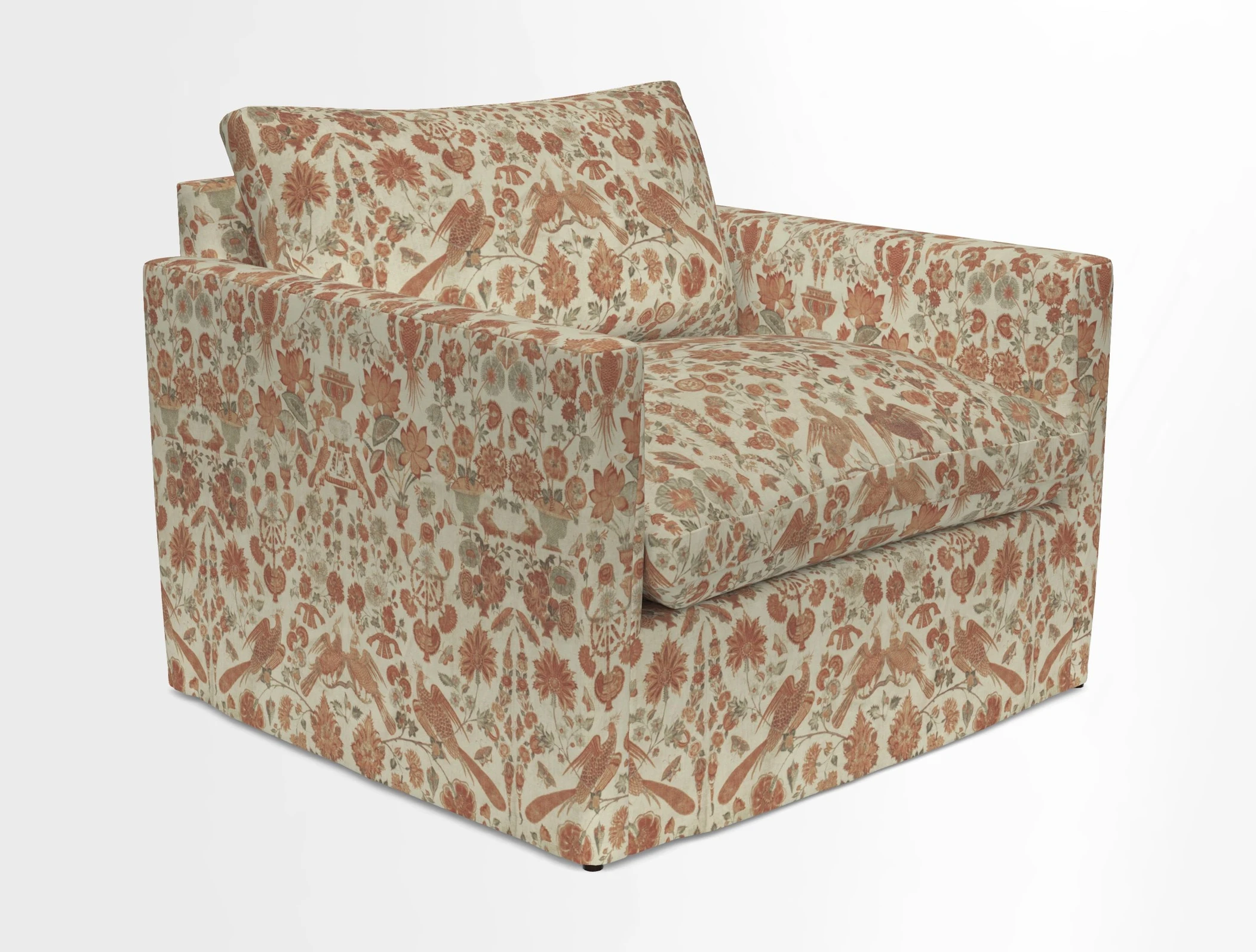 Heyshott Snuggler in Two Tone Plain Biscuit. Loose cover option available
